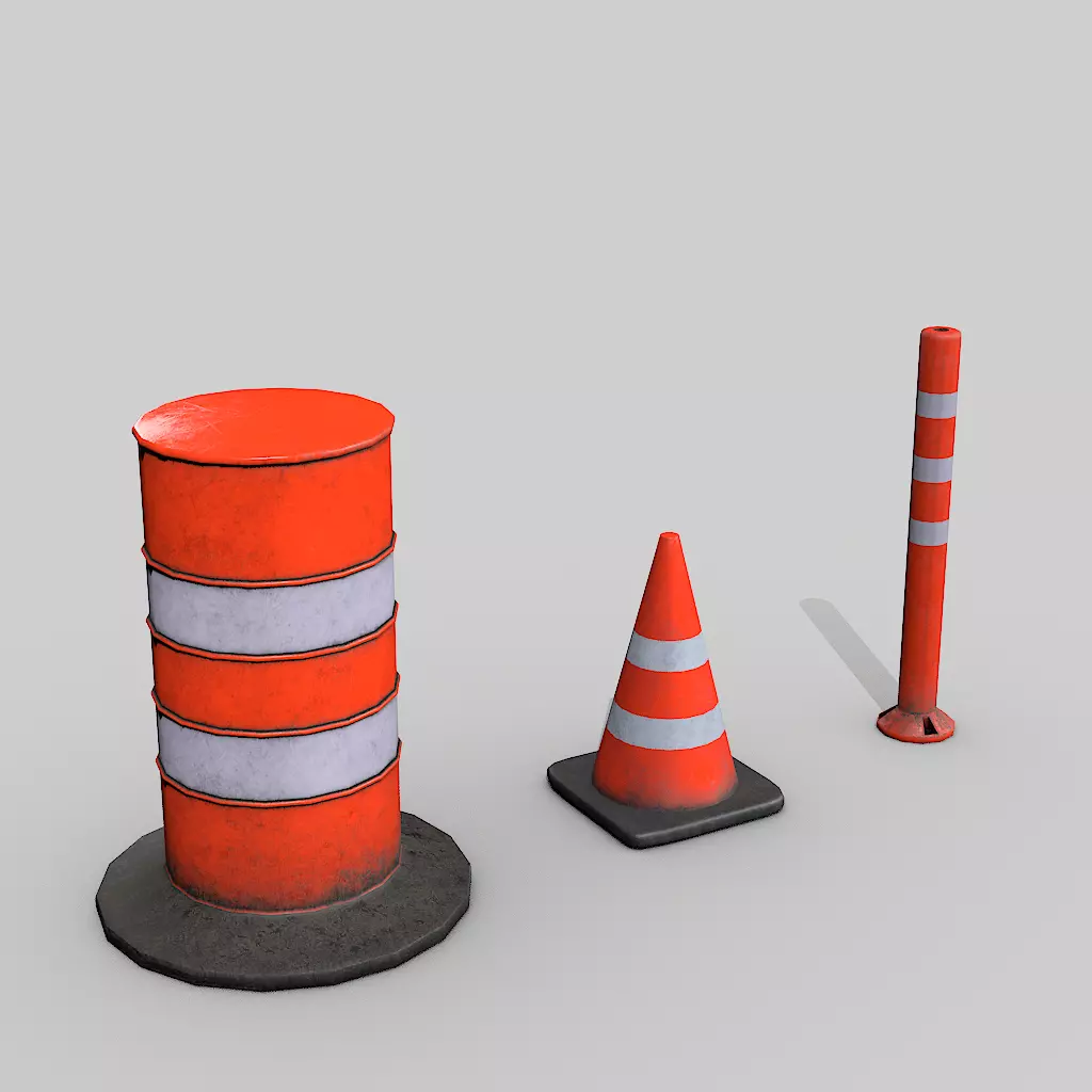 Urban Street Pack Low-poly 3D model_33