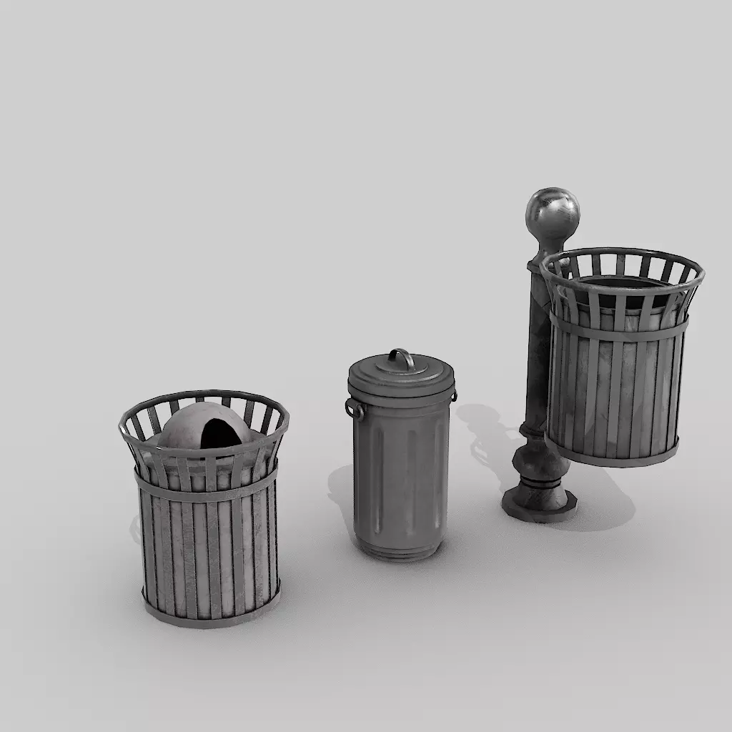 Urban Street Pack Low-poly 3D model_34