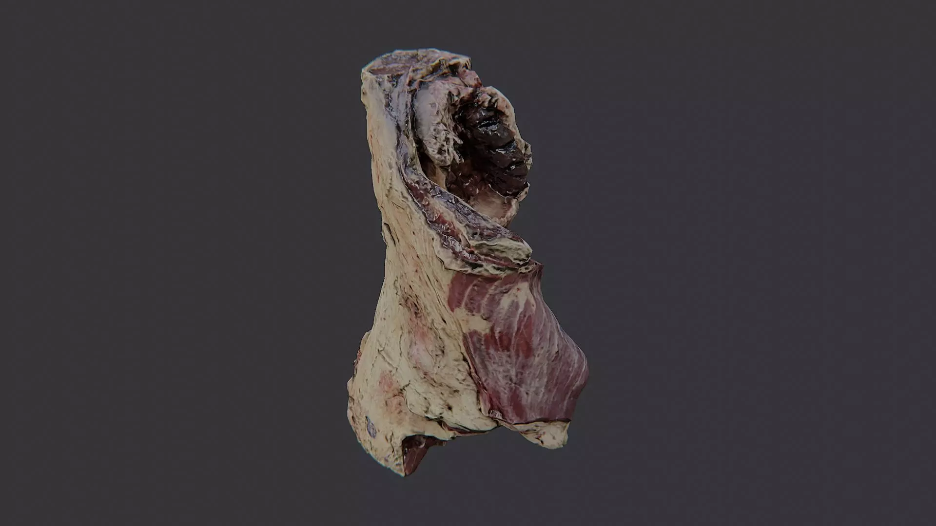 Raw Beef Cut Piece Low-poly 3D model_3