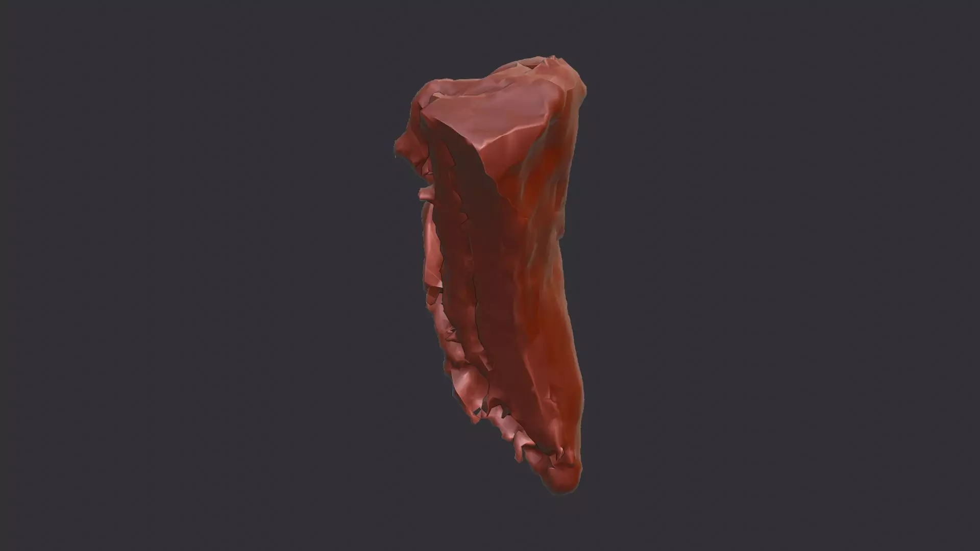 Raw Beef Cut Piece Low-poly 3D model_6