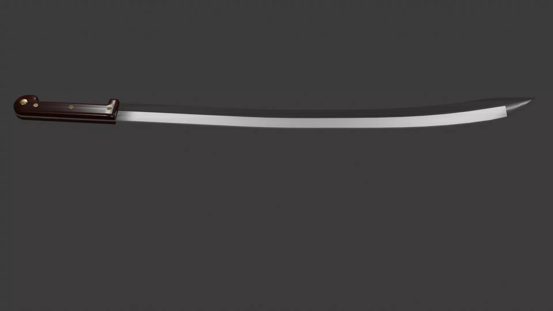 Scimitar Low-poly 3D model_2