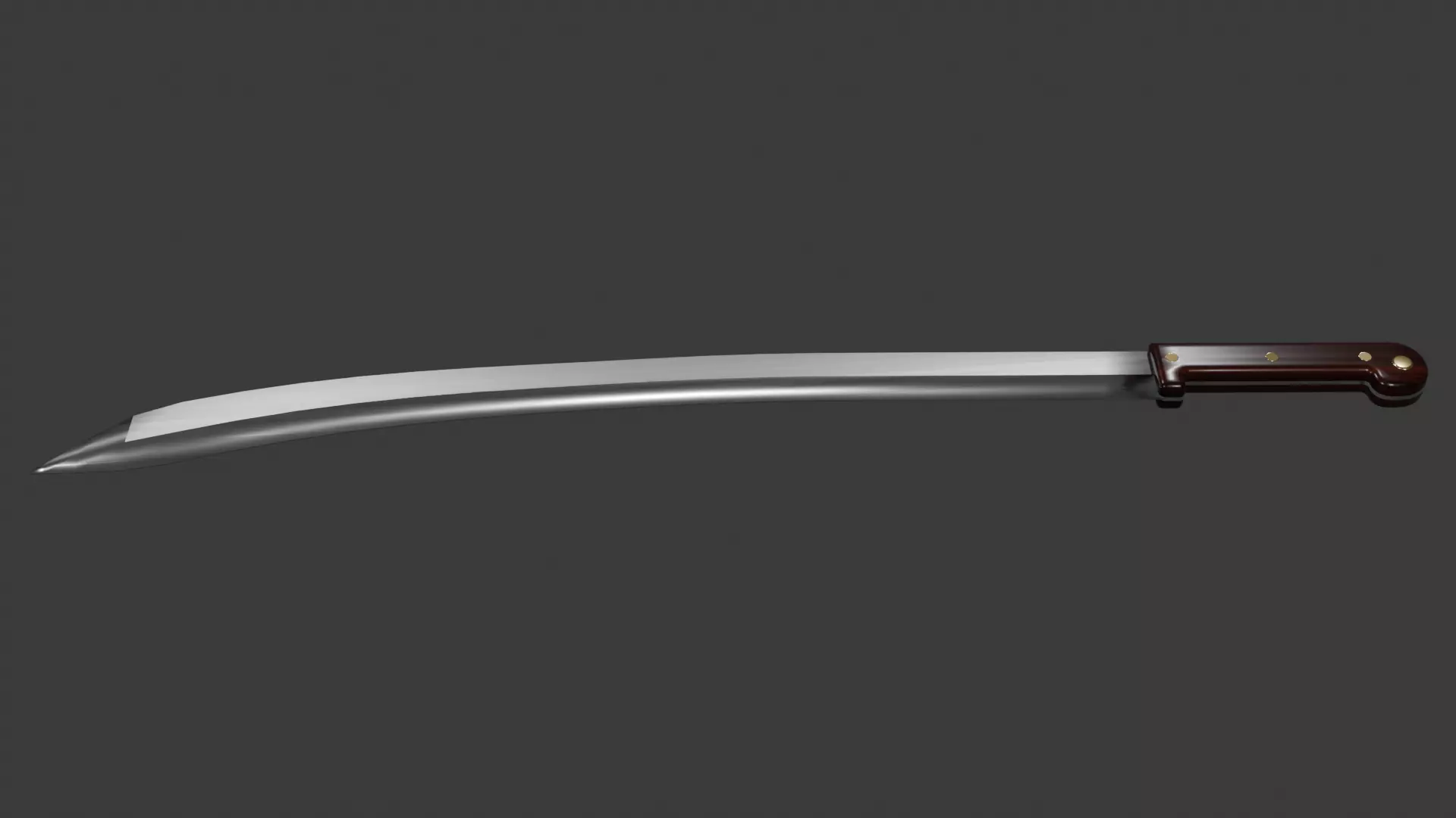 Scimitar Low-poly 3D model_6