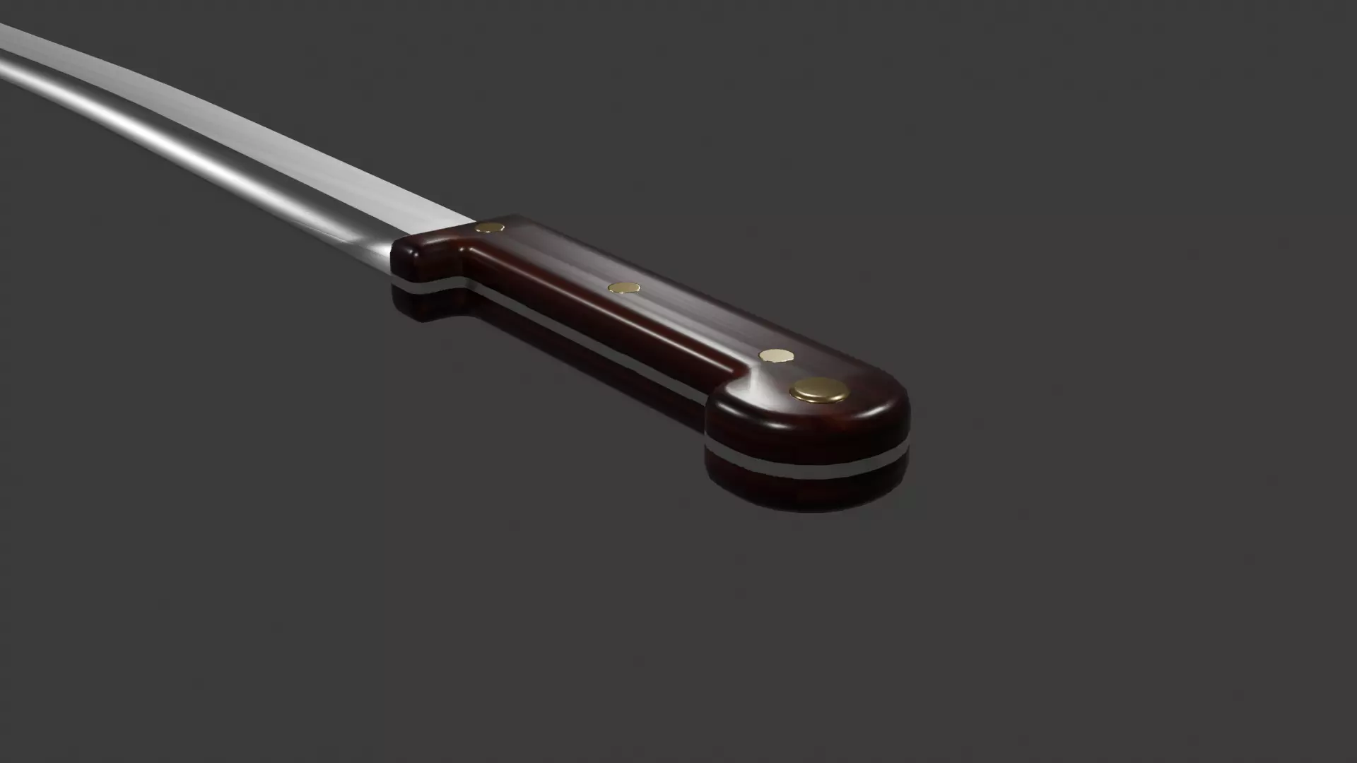 Scimitar Low-poly 3D model_5