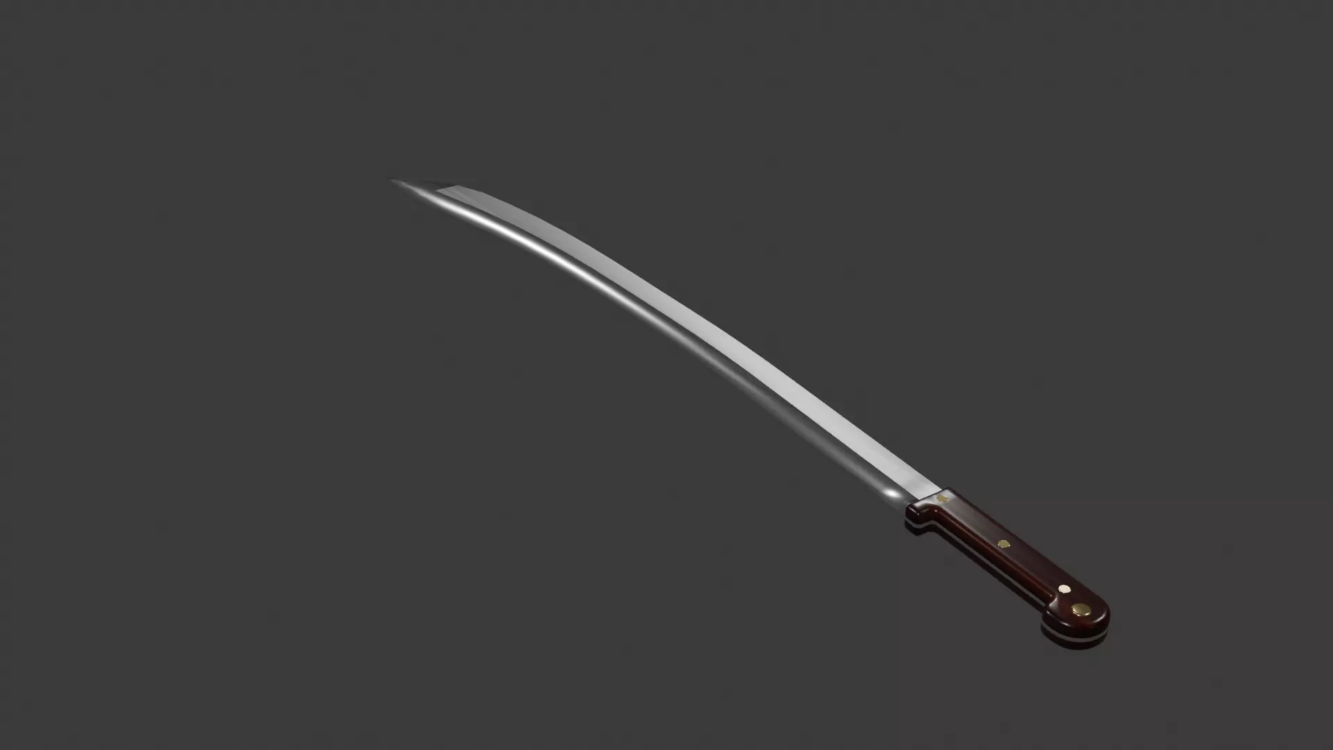 Scimitar Low-poly 3D model_1
