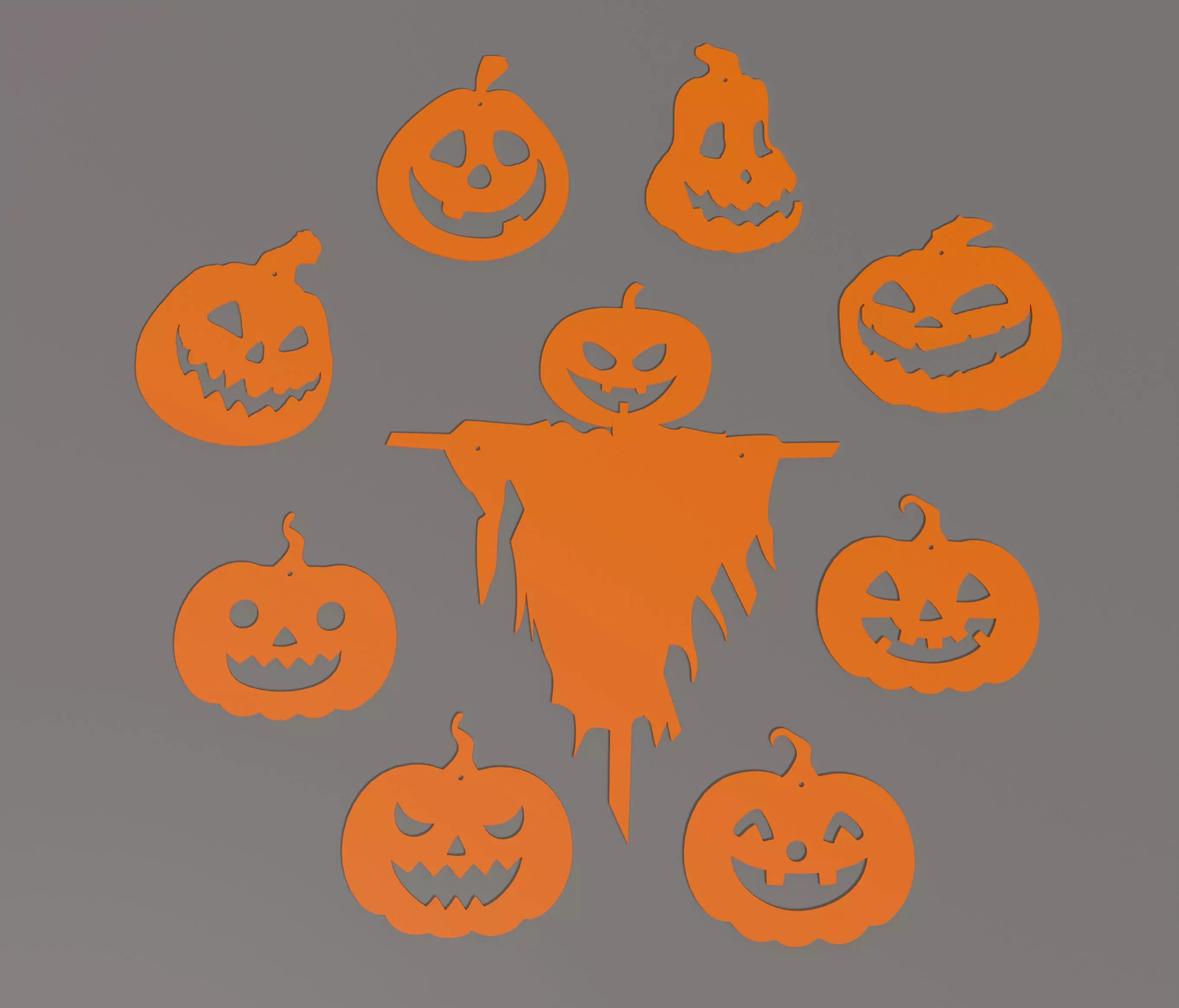 Calabaza pumpkin decoracion walloween 3D print model