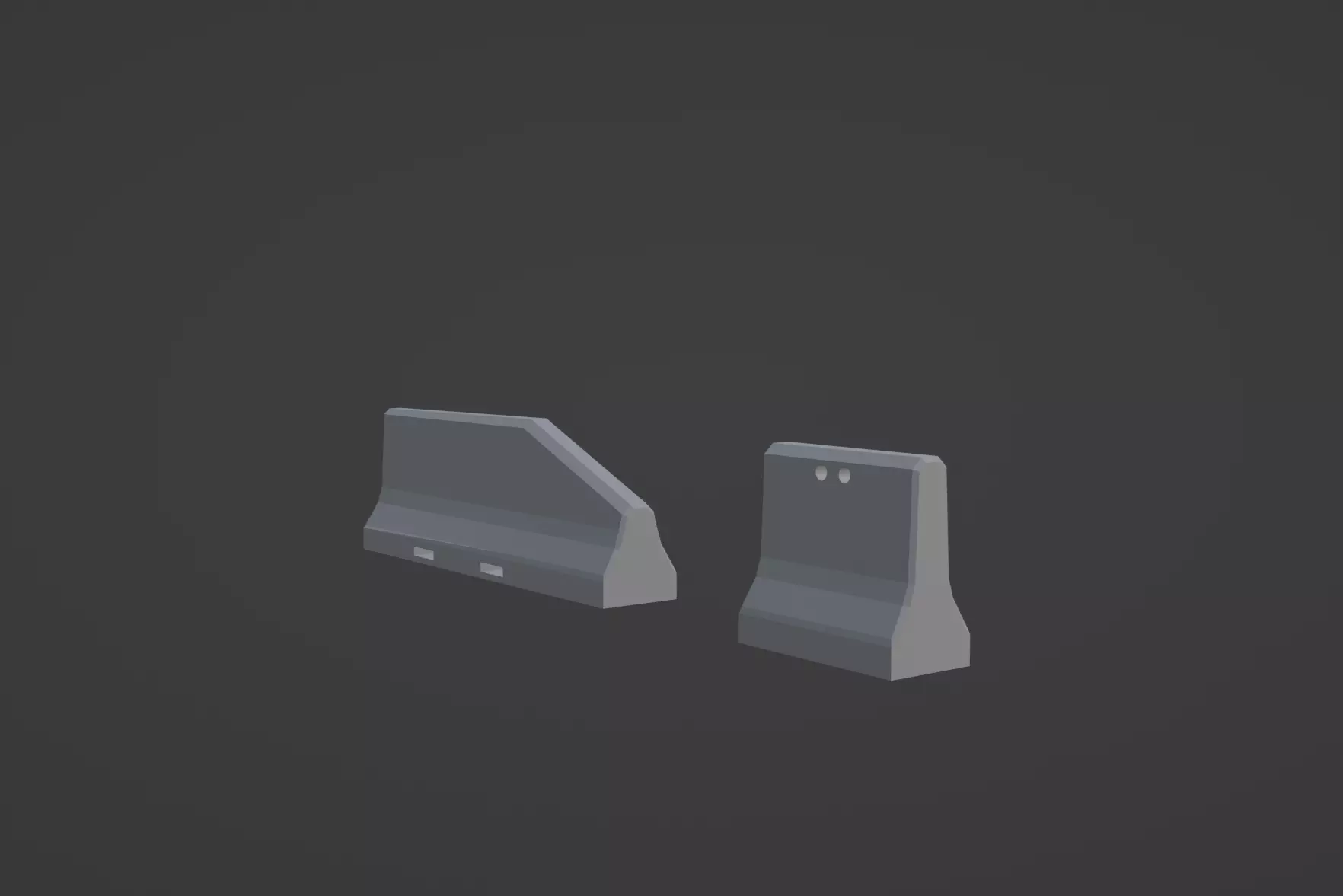 Concrete Objects Low-poly 3D model_1