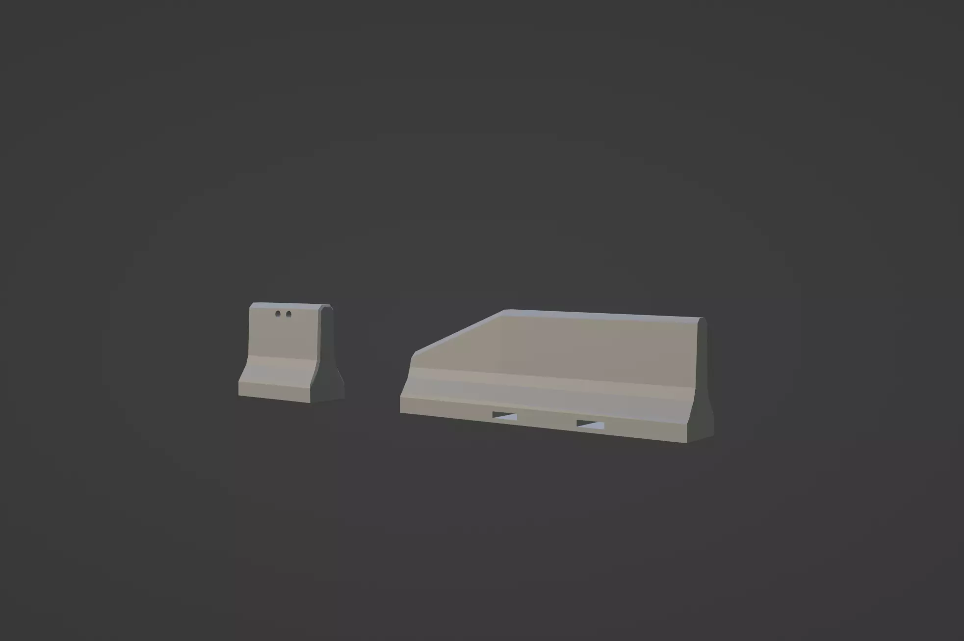 Concrete Objects Low-poly 3D model_0