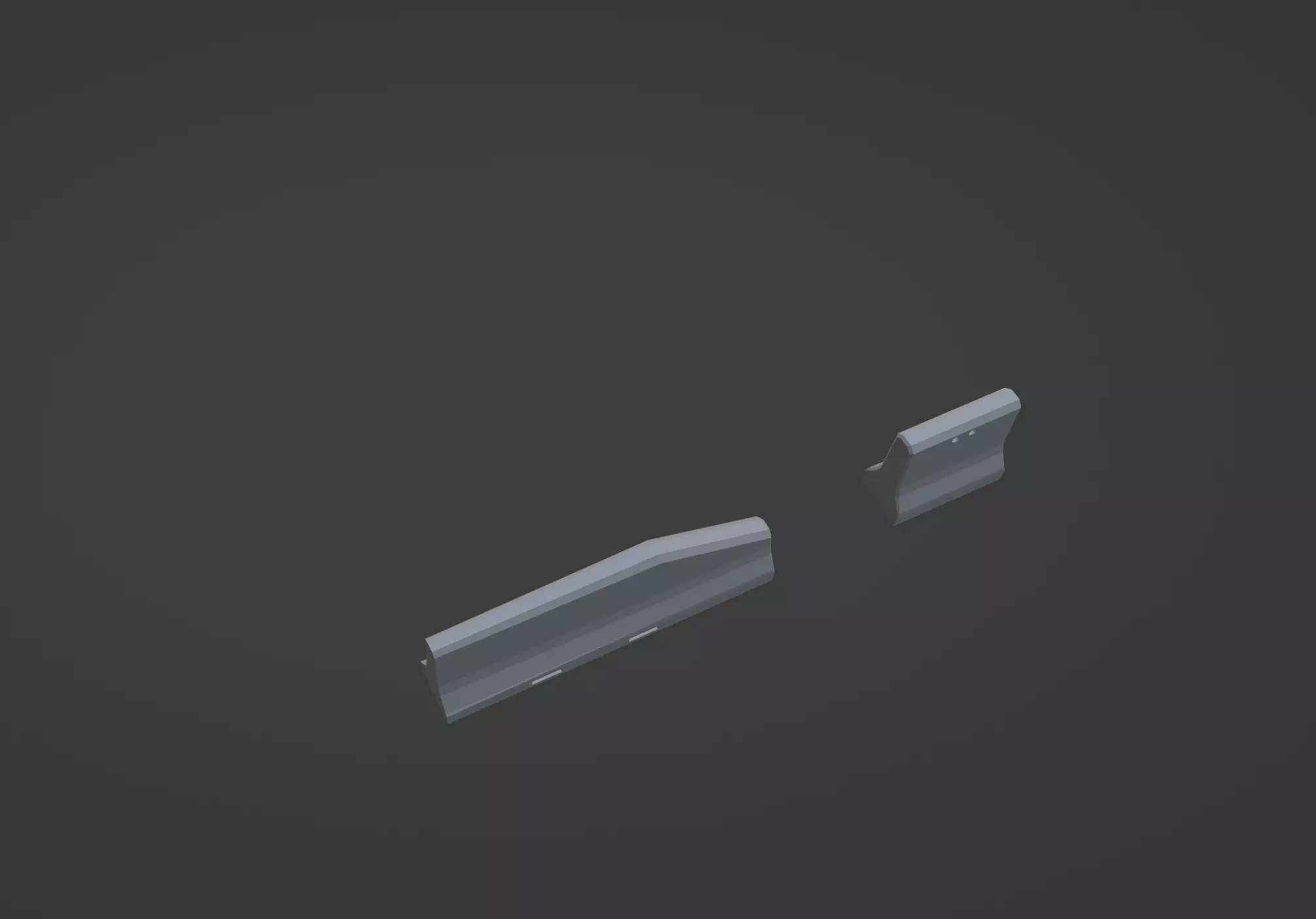 Concrete Objects Low-poly 3D model_2
