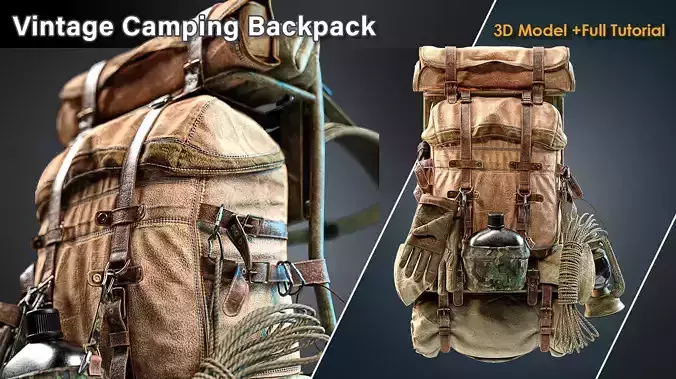 Vintage Camping Backpack