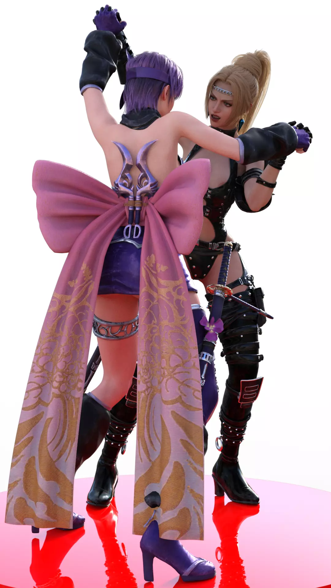 Warrior Clash Ayane vs Rachel in a Ninja Showdown  3D print model_3