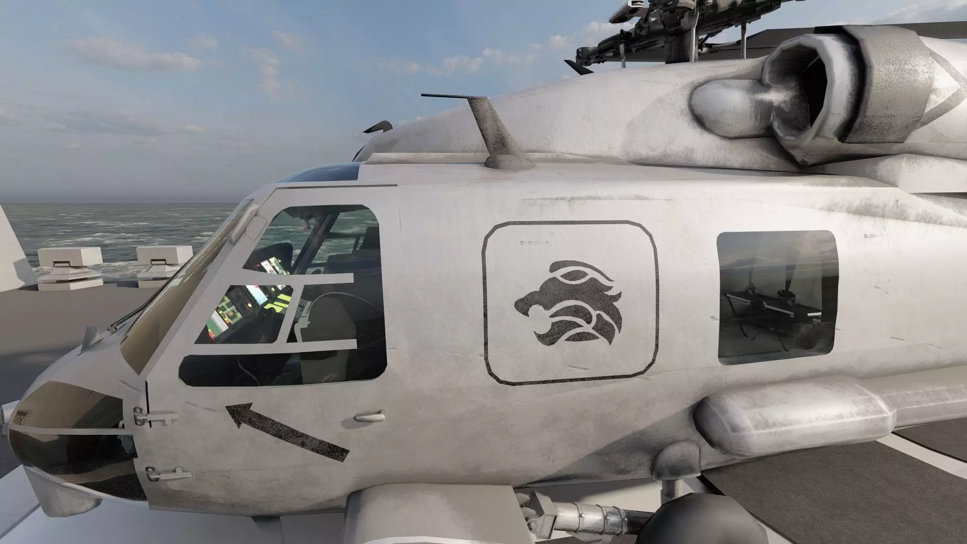 US NAVY NUCLEAR POWERED CRUISER 3D model_37