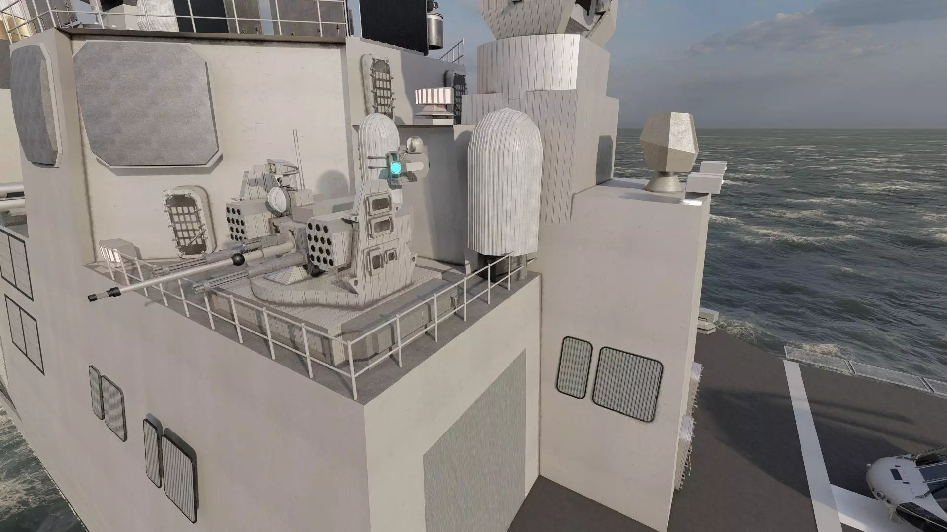 US NAVY NUCLEAR POWERED CRUISER 3D model_33