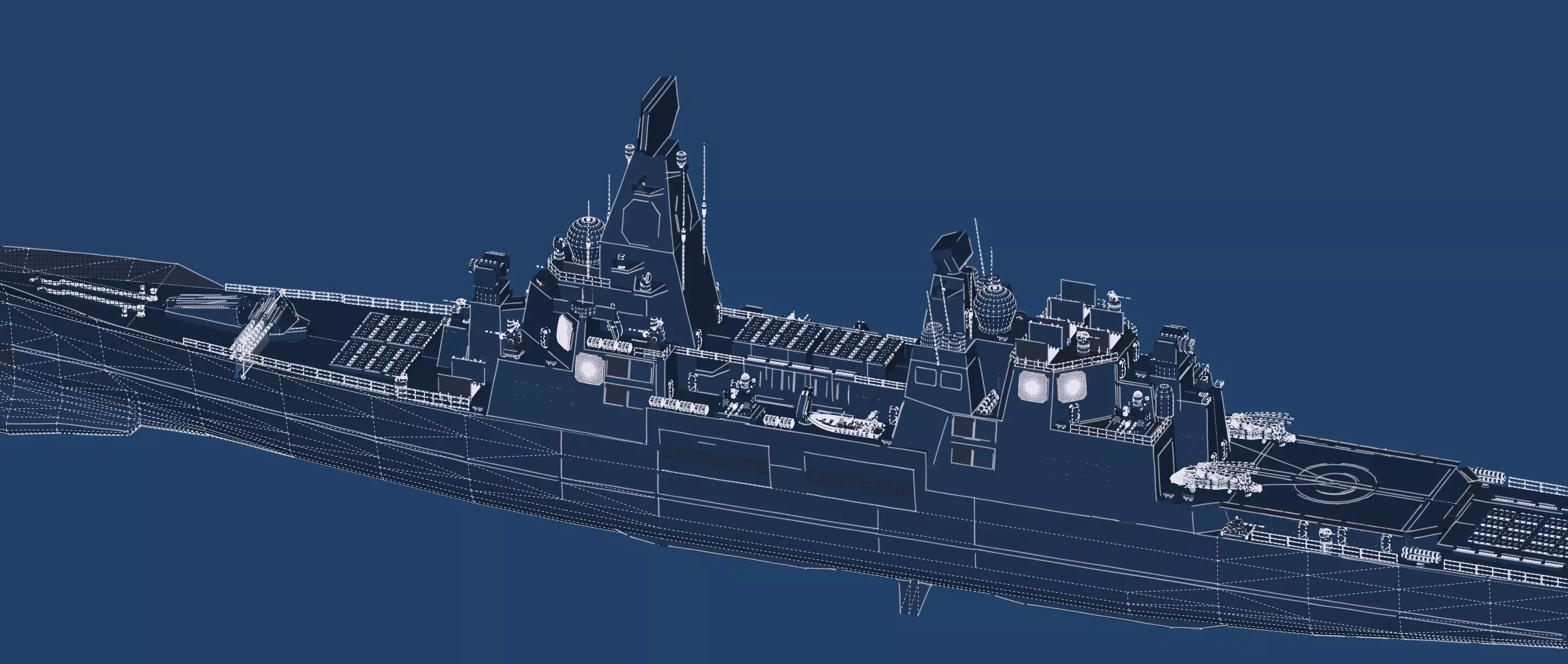 US NAVY NUCLEAR POWERED CRUISER 3D model_49