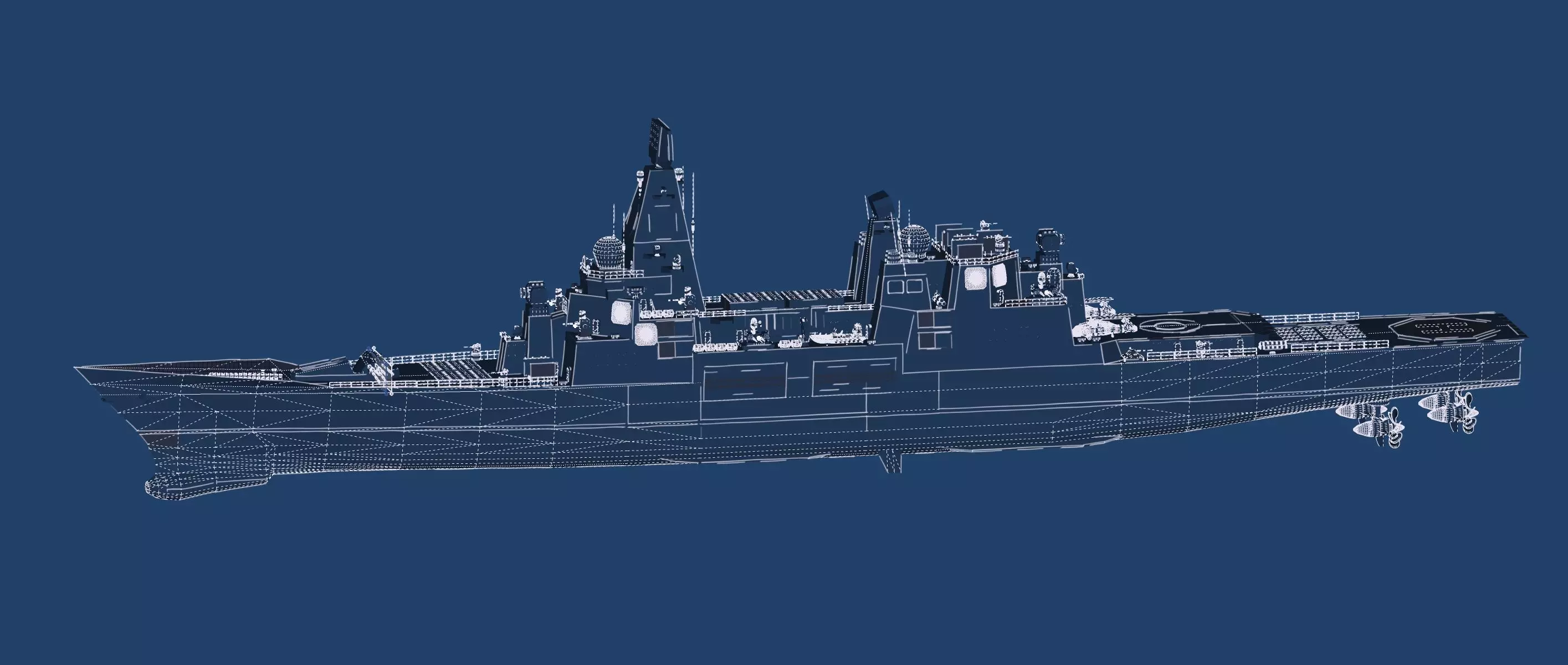 US NAVY NUCLEAR POWERED CRUISER 3D model_46
