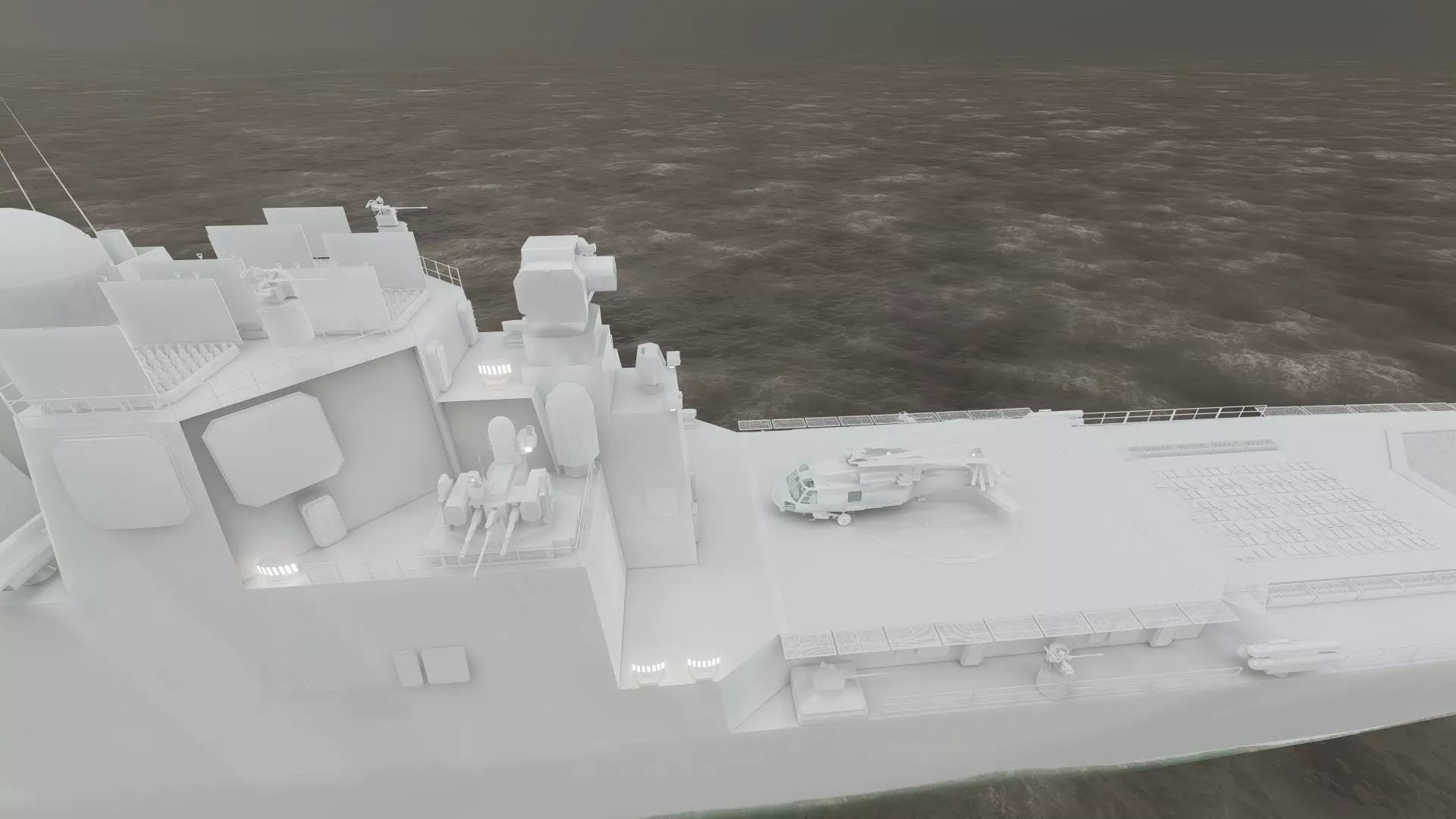 US NAVY NUCLEAR POWERED CRUISER 3D model_45