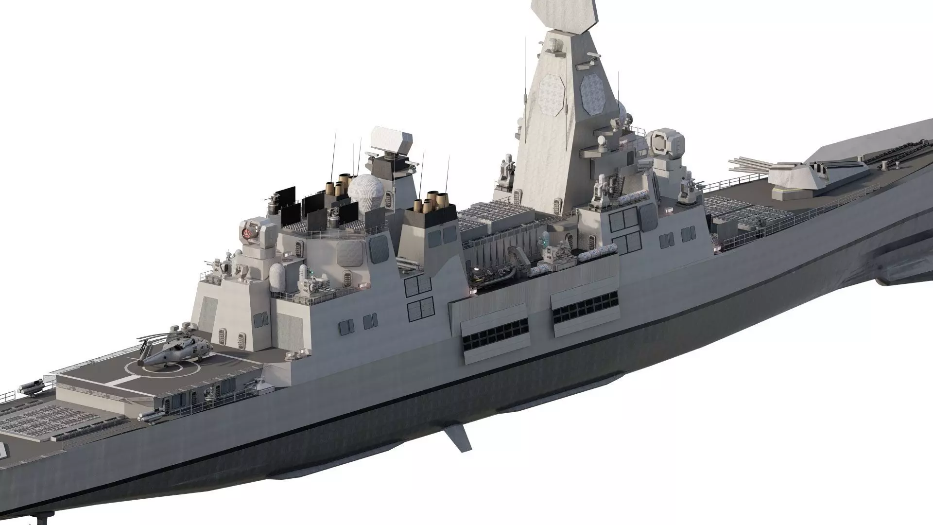 US NAVY NUCLEAR POWERED CRUISER 3D model_4