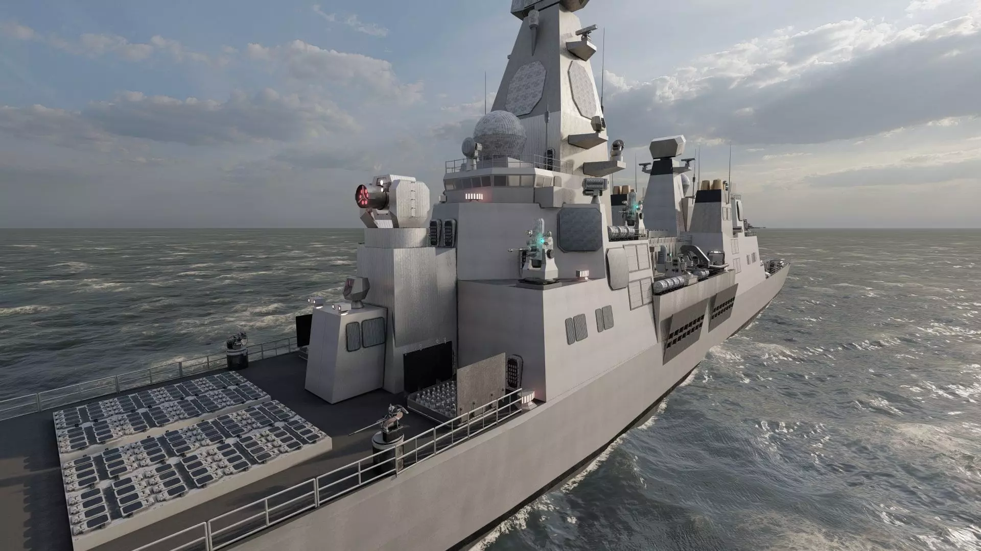 US NAVY NUCLEAR POWERED CRUISER 3D model_9