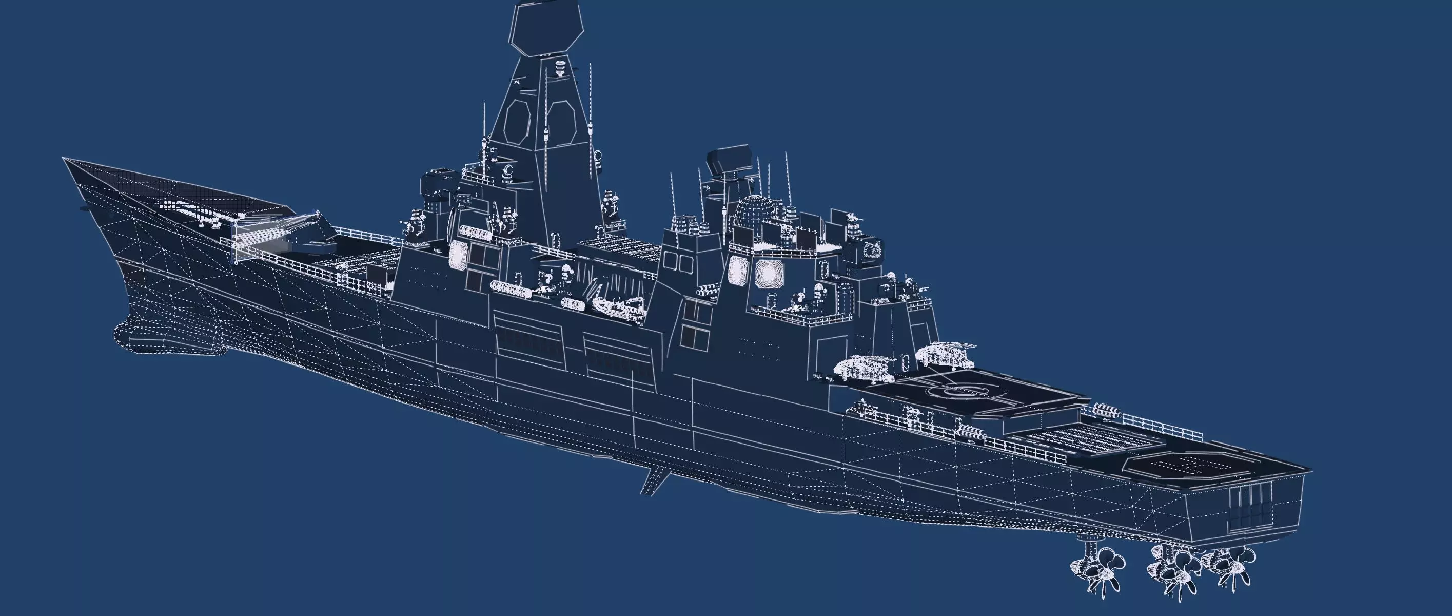 US NAVY NUCLEAR POWERED CRUISER 3D model_48