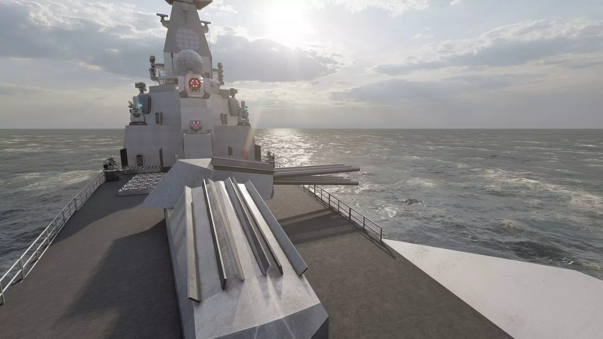 US NAVY NUCLEAR POWERED CRUISER 3D model_21