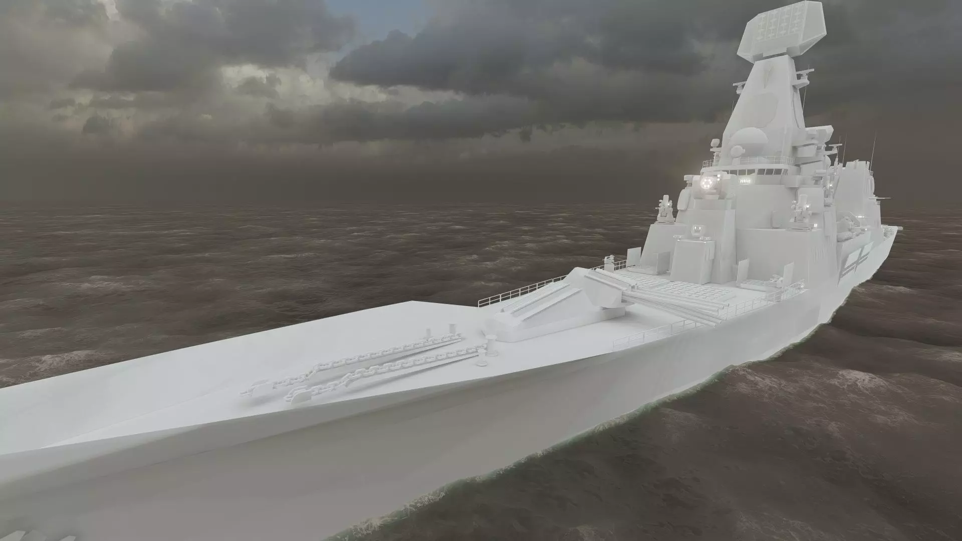 US NAVY NUCLEAR POWERED CRUISER 3D model_41