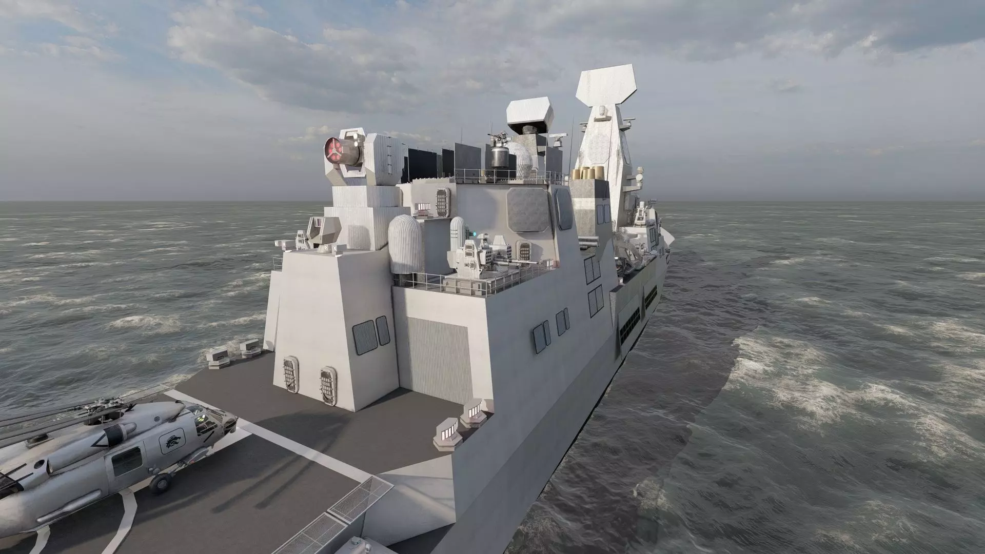 US NAVY NUCLEAR POWERED CRUISER 3D model_17