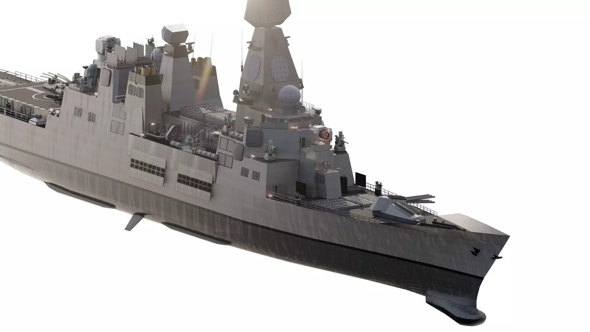 US NAVY NUCLEAR POWERED CRUISER 3D model_3