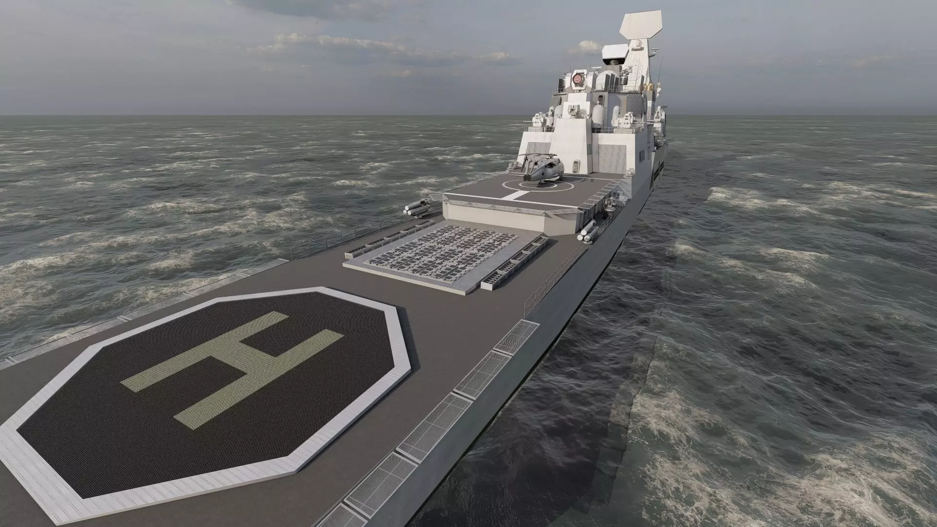 US NAVY NUCLEAR POWERED CRUISER 3D model_16