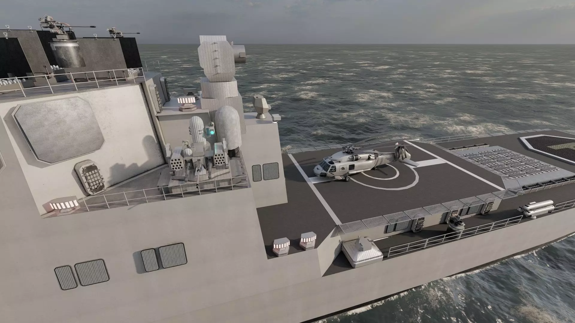 US NAVY NUCLEAR POWERED CRUISER 3D model_13