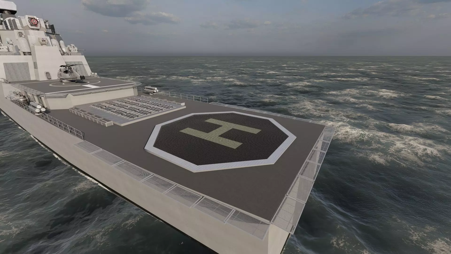 US NAVY NUCLEAR POWERED CRUISER 3D model_15