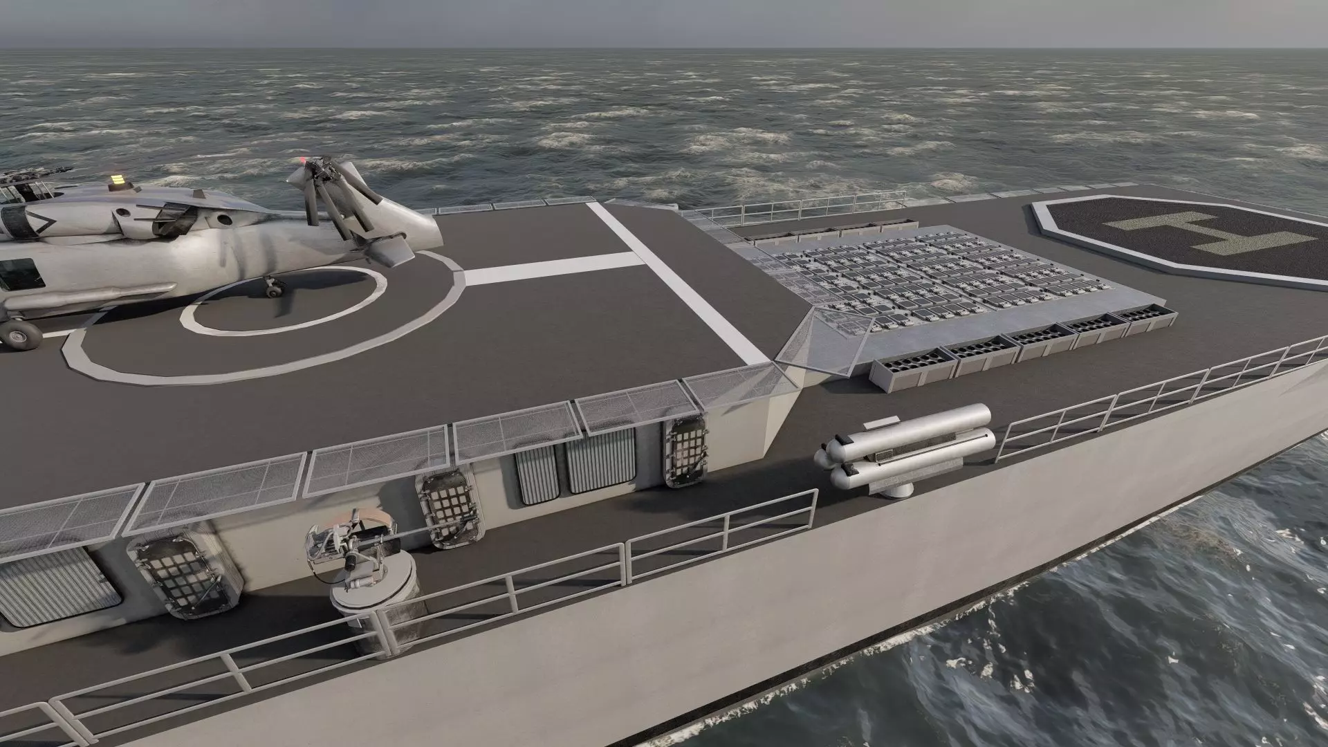 US NAVY NUCLEAR POWERED CRUISER 3D model_14