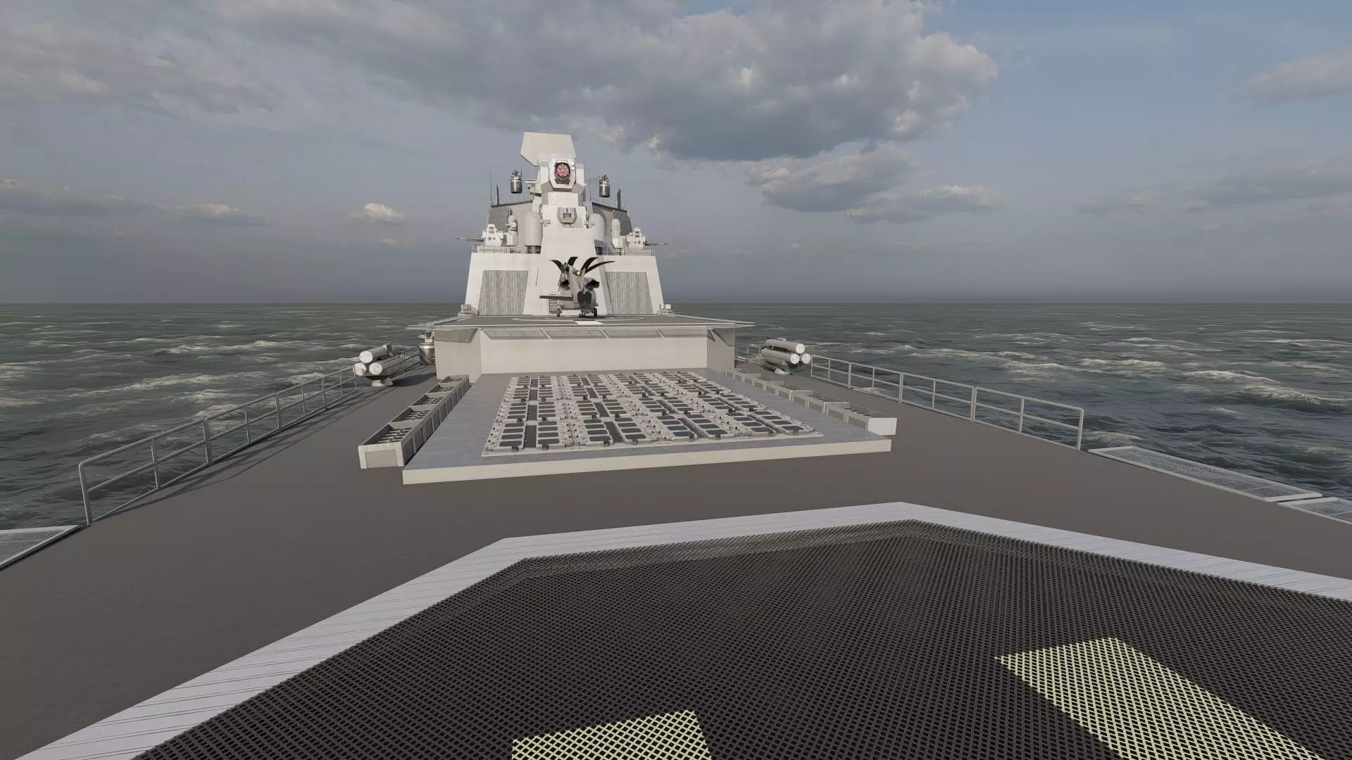 US NAVY NUCLEAR POWERED CRUISER 3D model_35