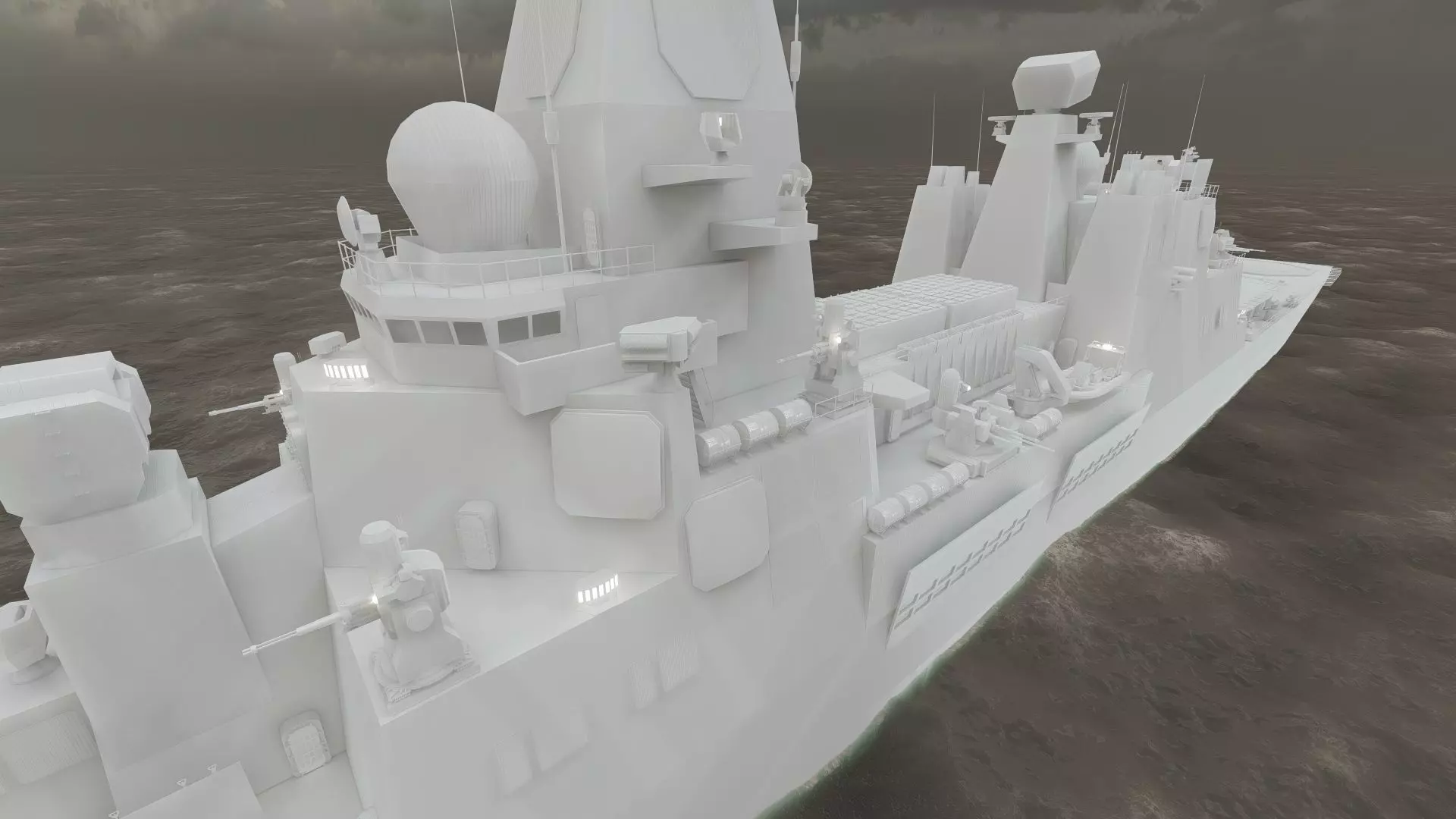 US NAVY NUCLEAR POWERED CRUISER 3D model_43