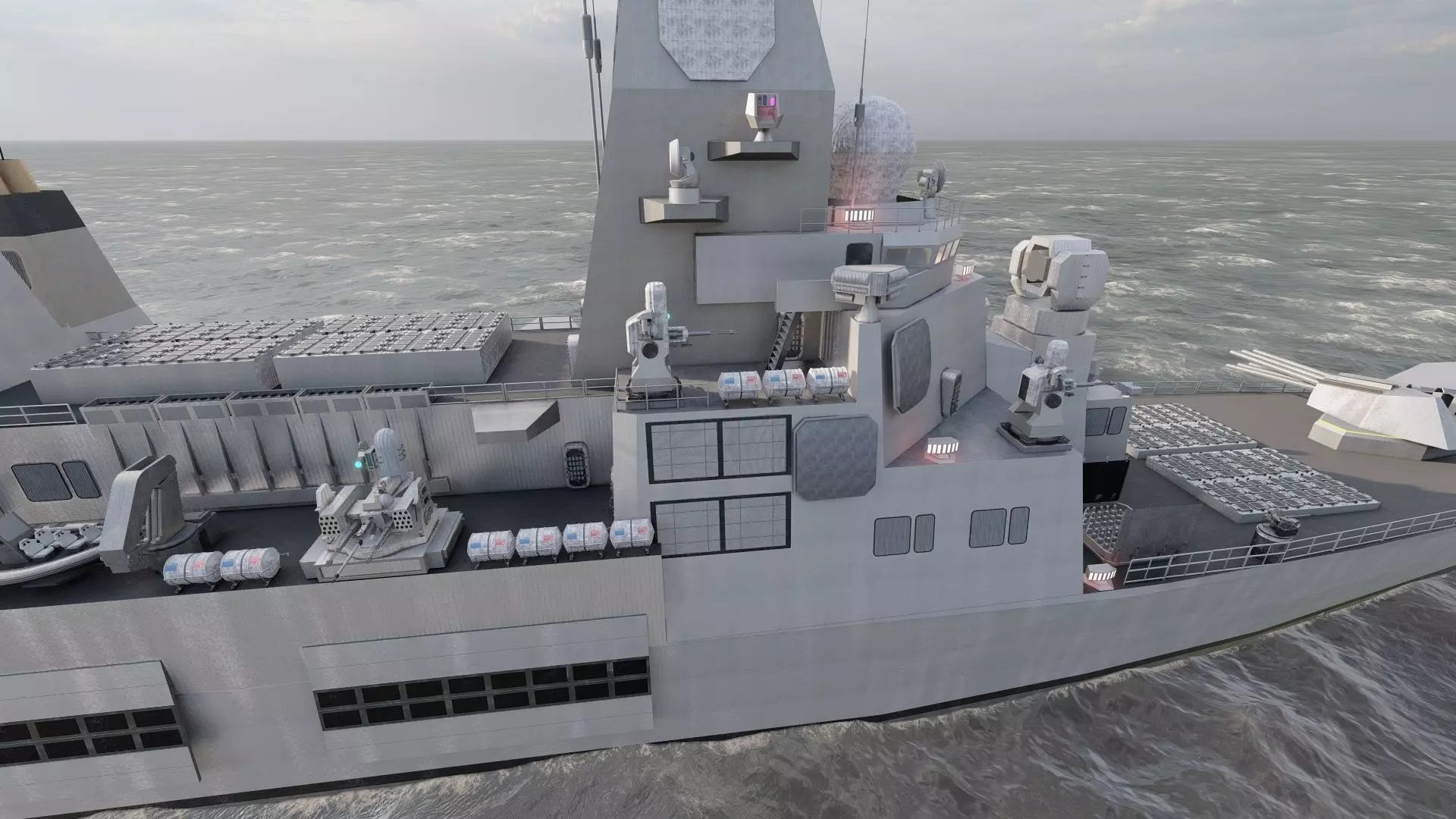 US NAVY NUCLEAR POWERED CRUISER 3D model_19