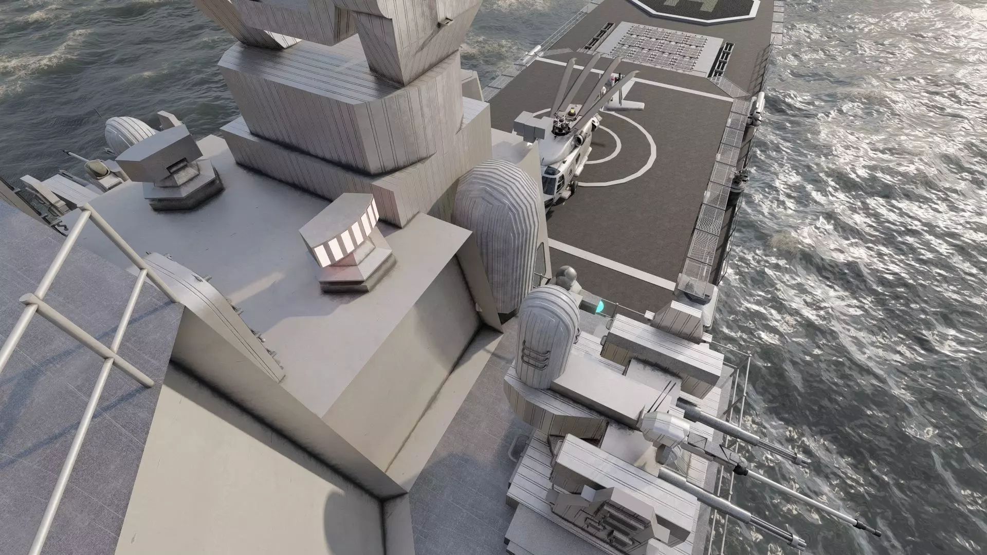 US NAVY NUCLEAR POWERED CRUISER 3D model_32