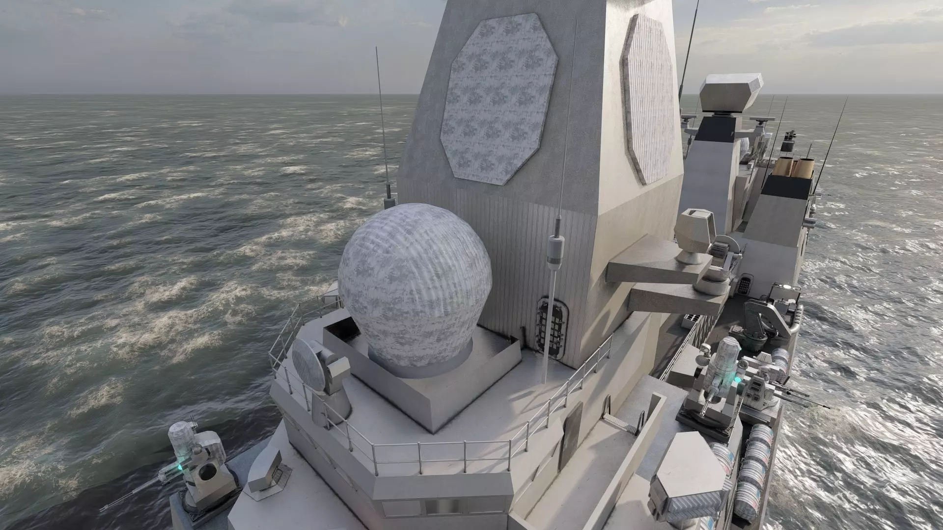 US NAVY NUCLEAR POWERED CRUISER 3D model_25