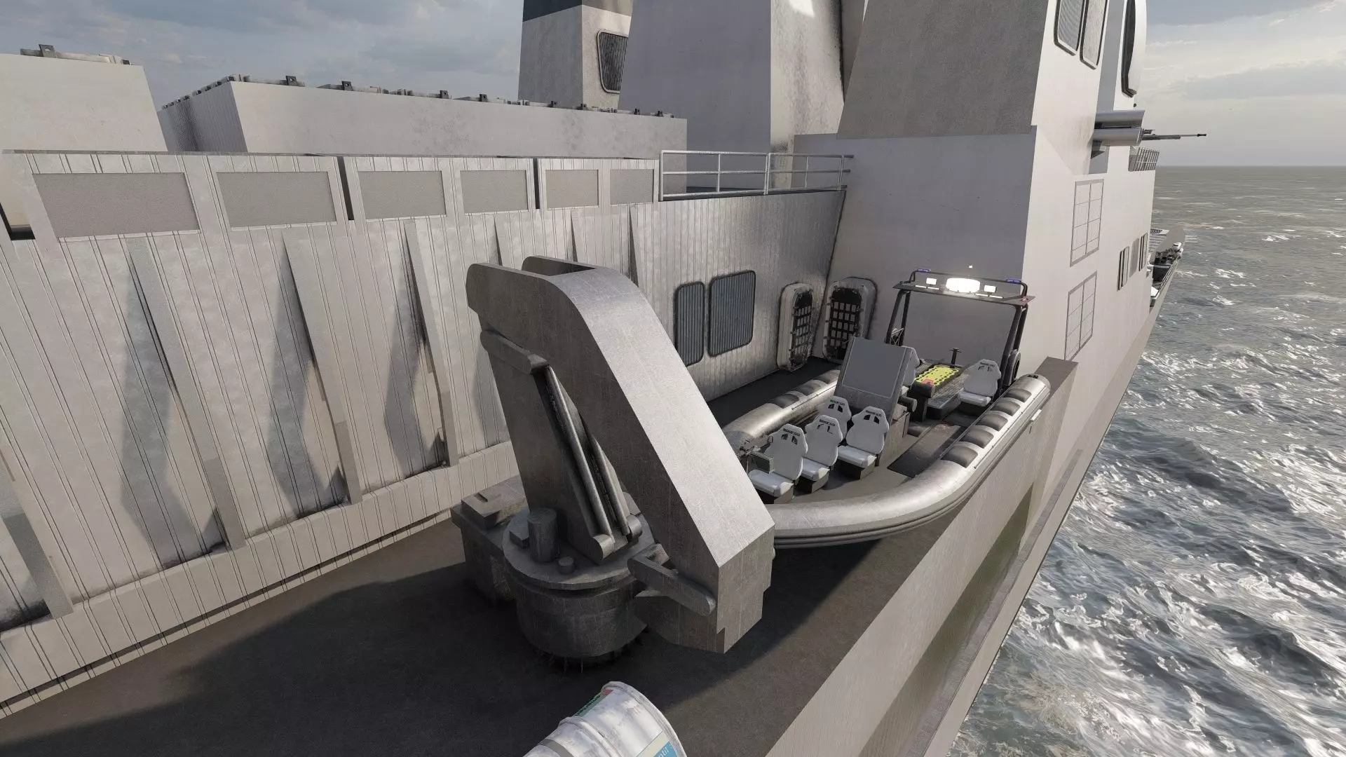 US NAVY NUCLEAR POWERED CRUISER 3D model_28