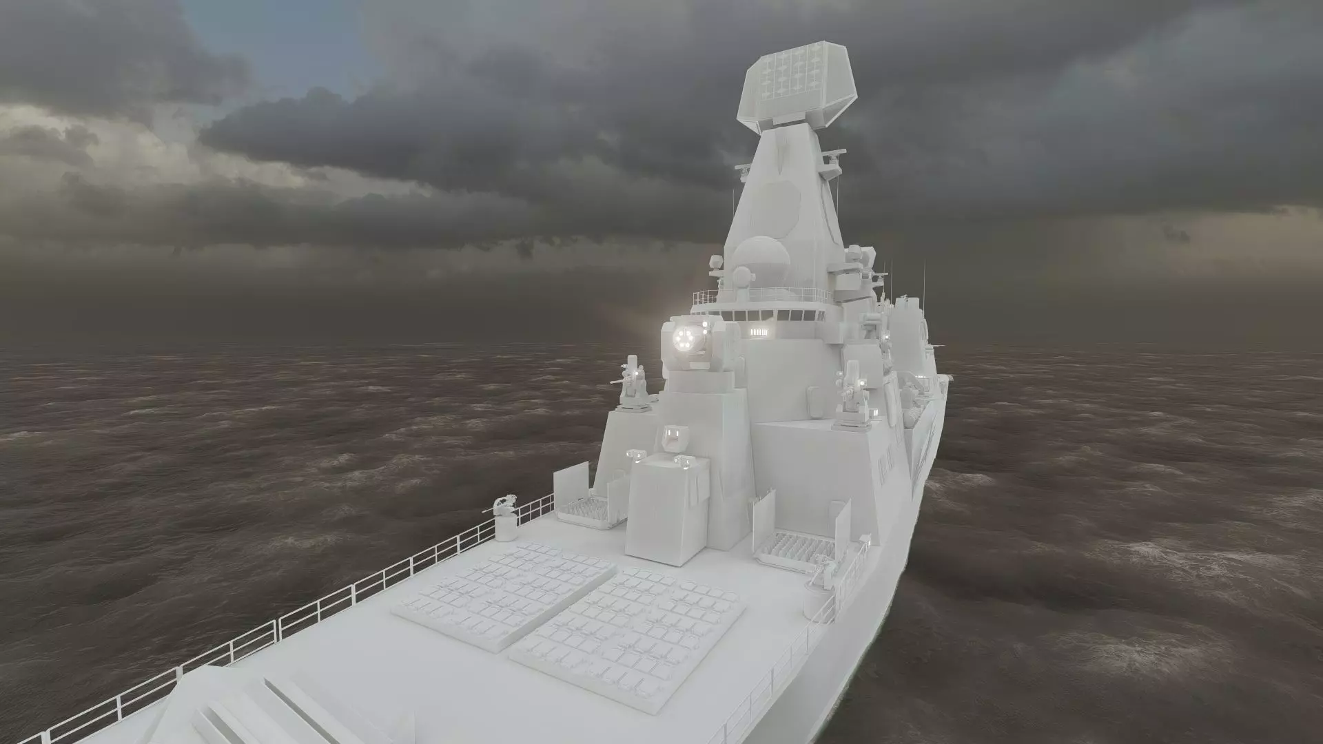 US NAVY NUCLEAR POWERED CRUISER 3D model_42