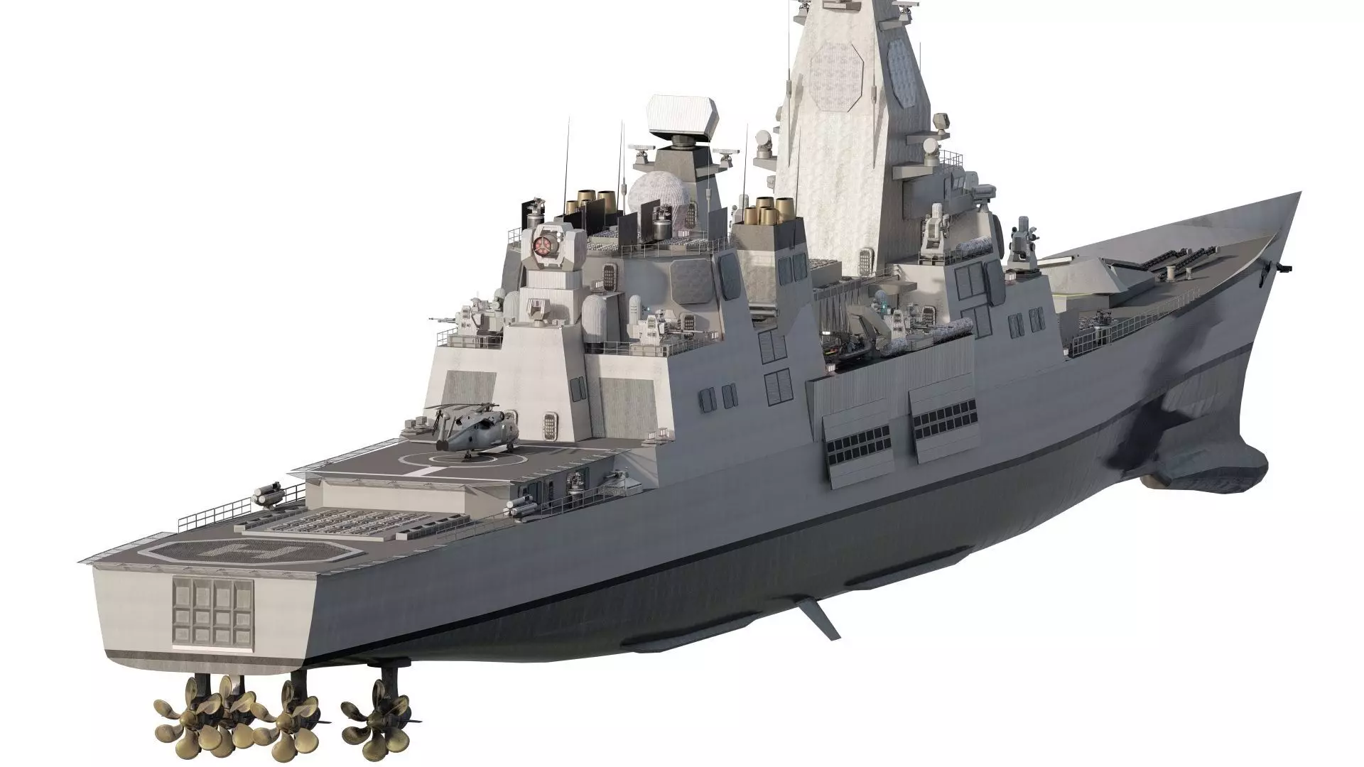 US NAVY NUCLEAR POWERED CRUISER 3D model_5