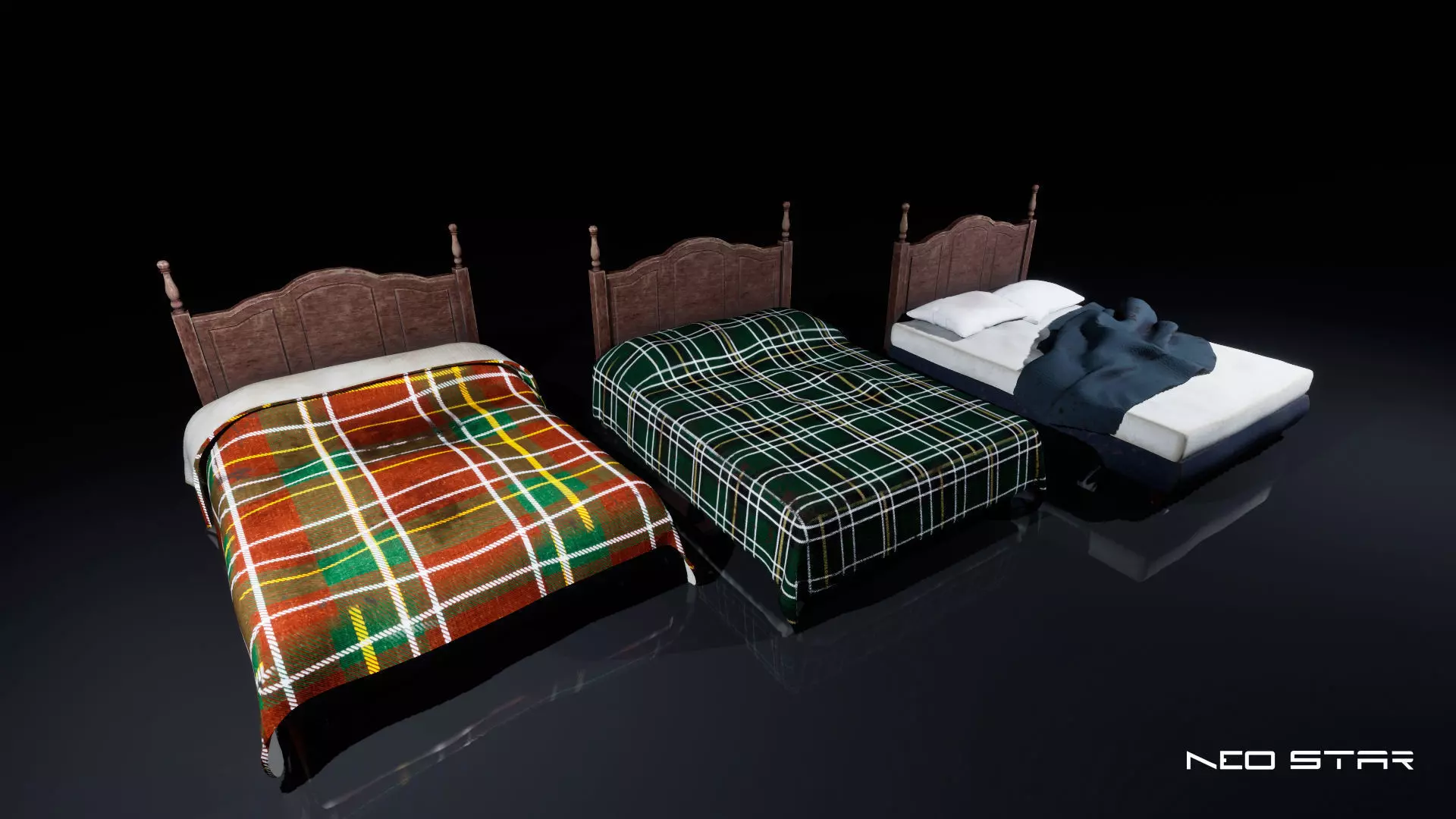 Roadside Motel Room Props Low-poly 3D model_6