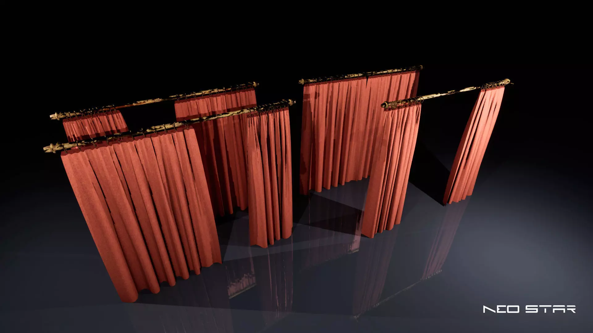 Roadside Motel Room Props Low-poly 3D model_10