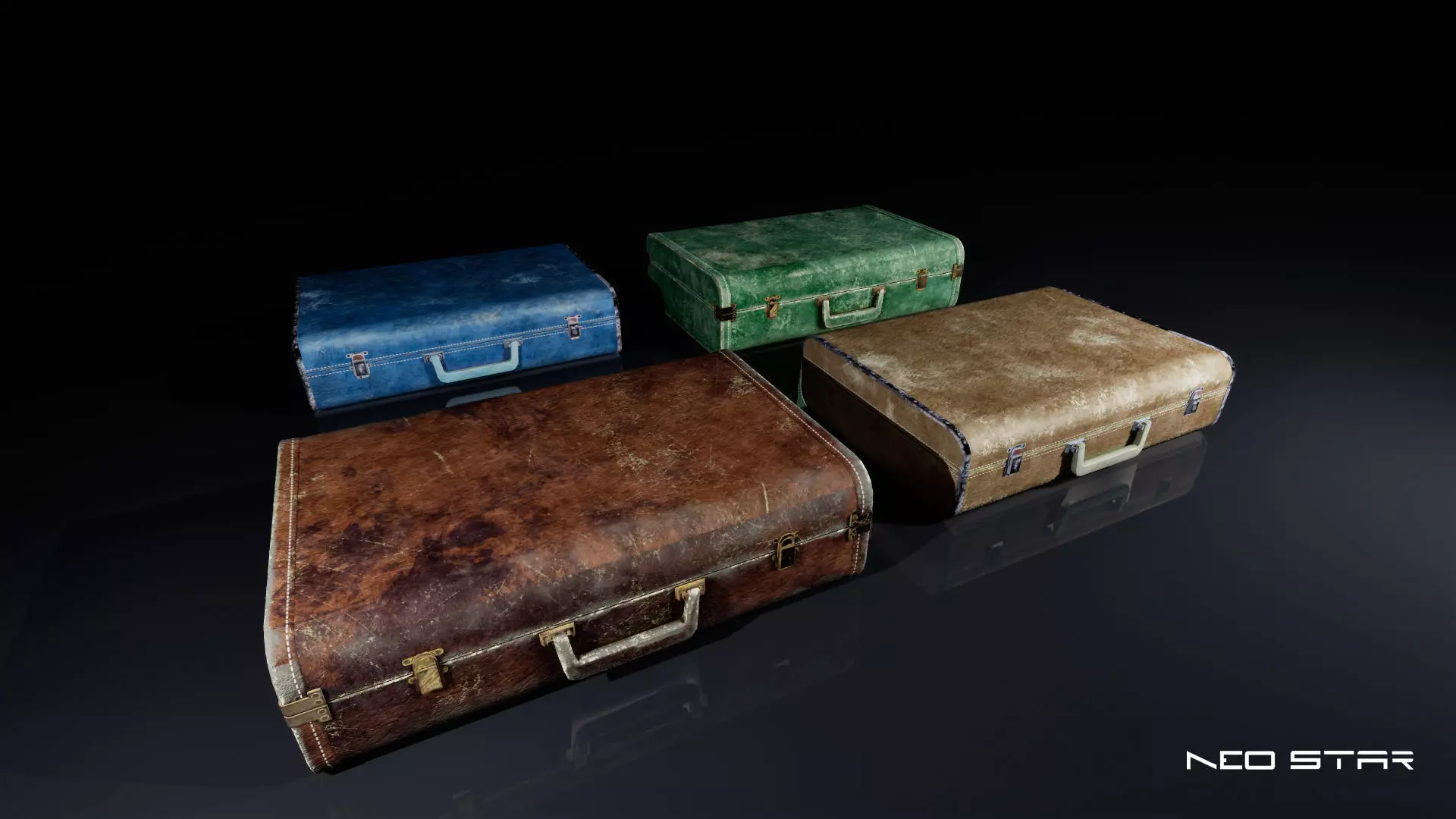 Roadside Motel Room Props Low-poly 3D model_8