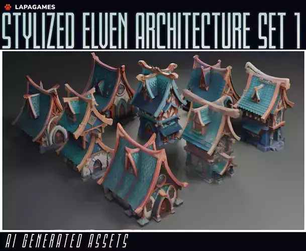  Stylized Elven Architecture Set 1