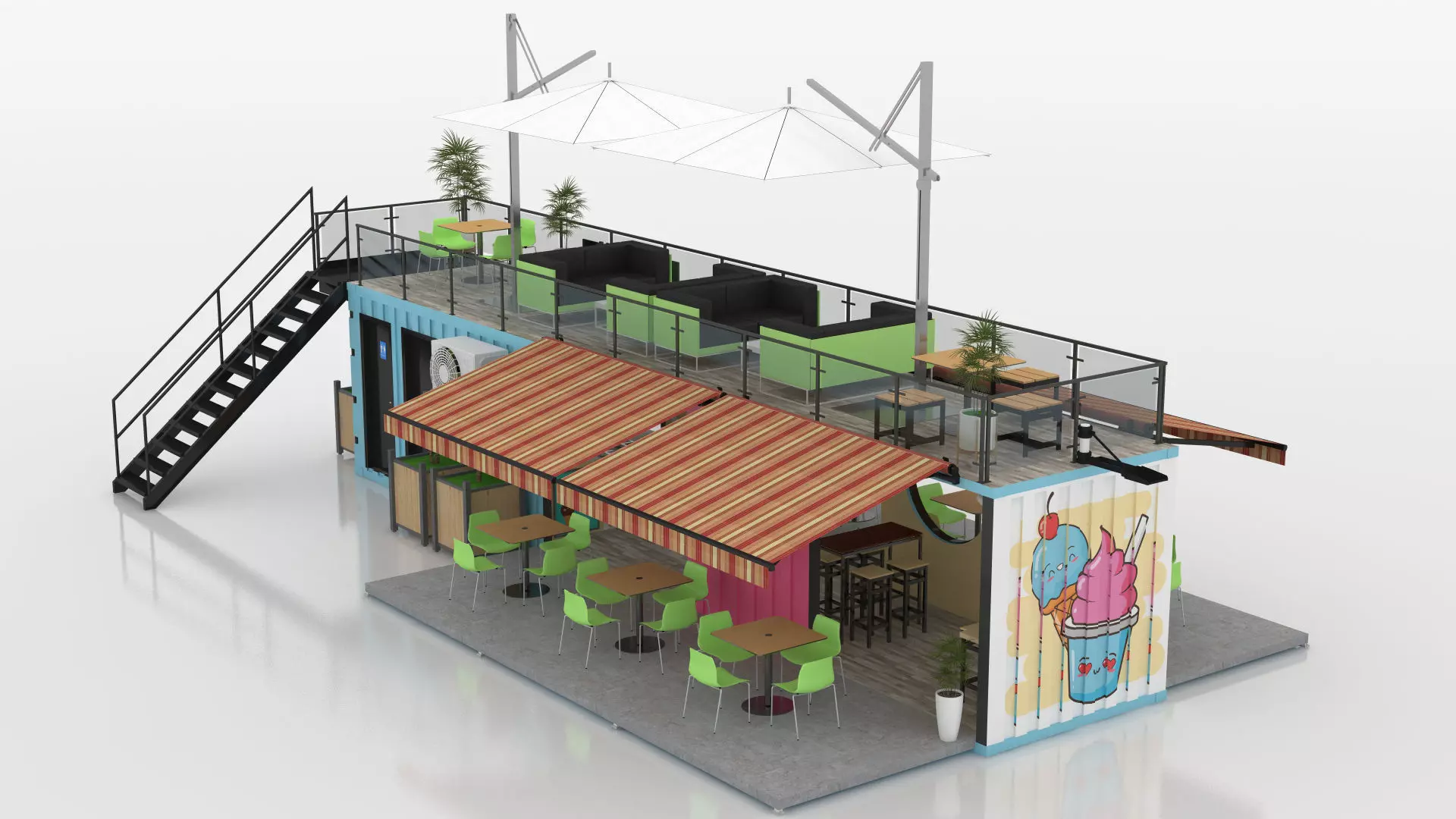 Container Ice Cream 3D model
