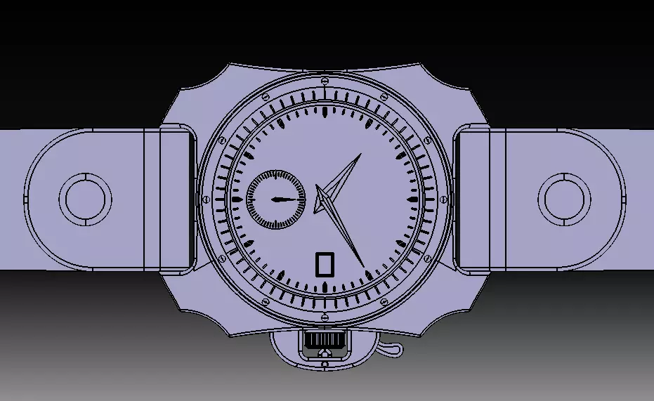 Wrist Watch V03 3D print model_1