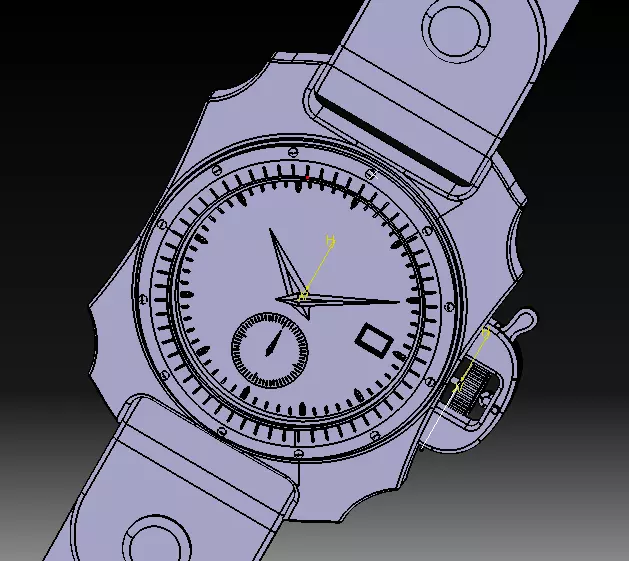 Wrist Watch V03 3D print model_24