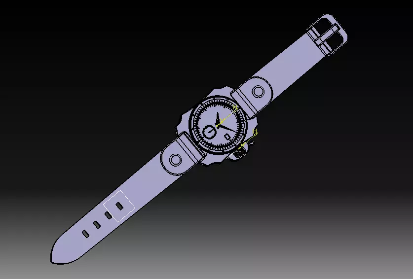 Wrist Watch V03 3D print model_8
