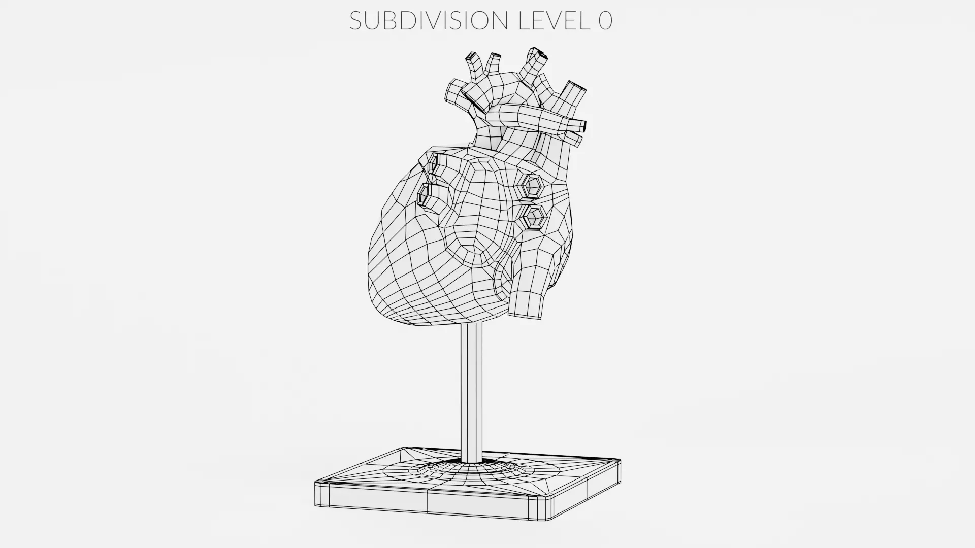 -Heart Model- Low-poly 3D model_10