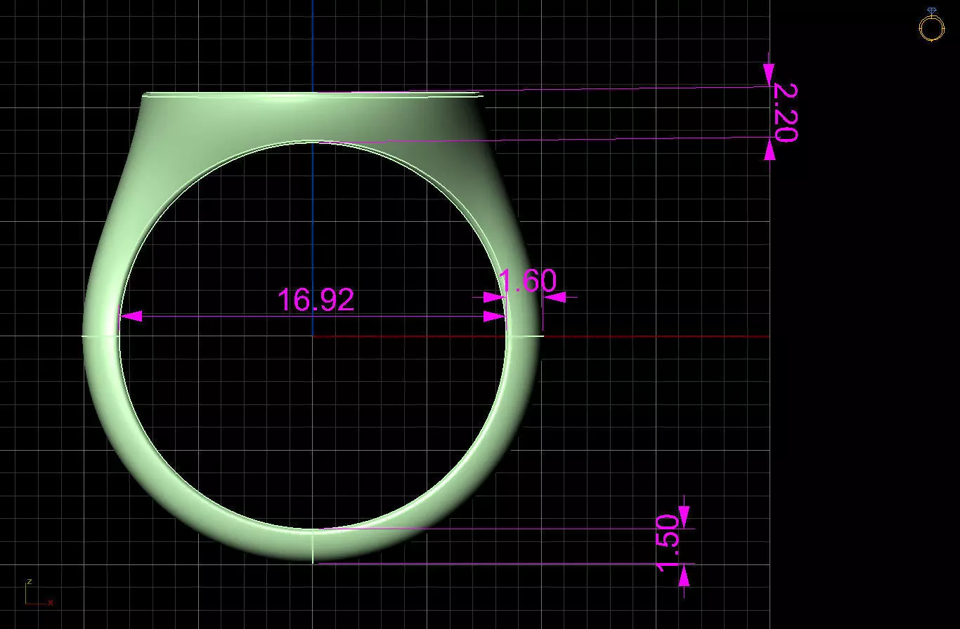 Bitcoin ladies ring 3D print model_6