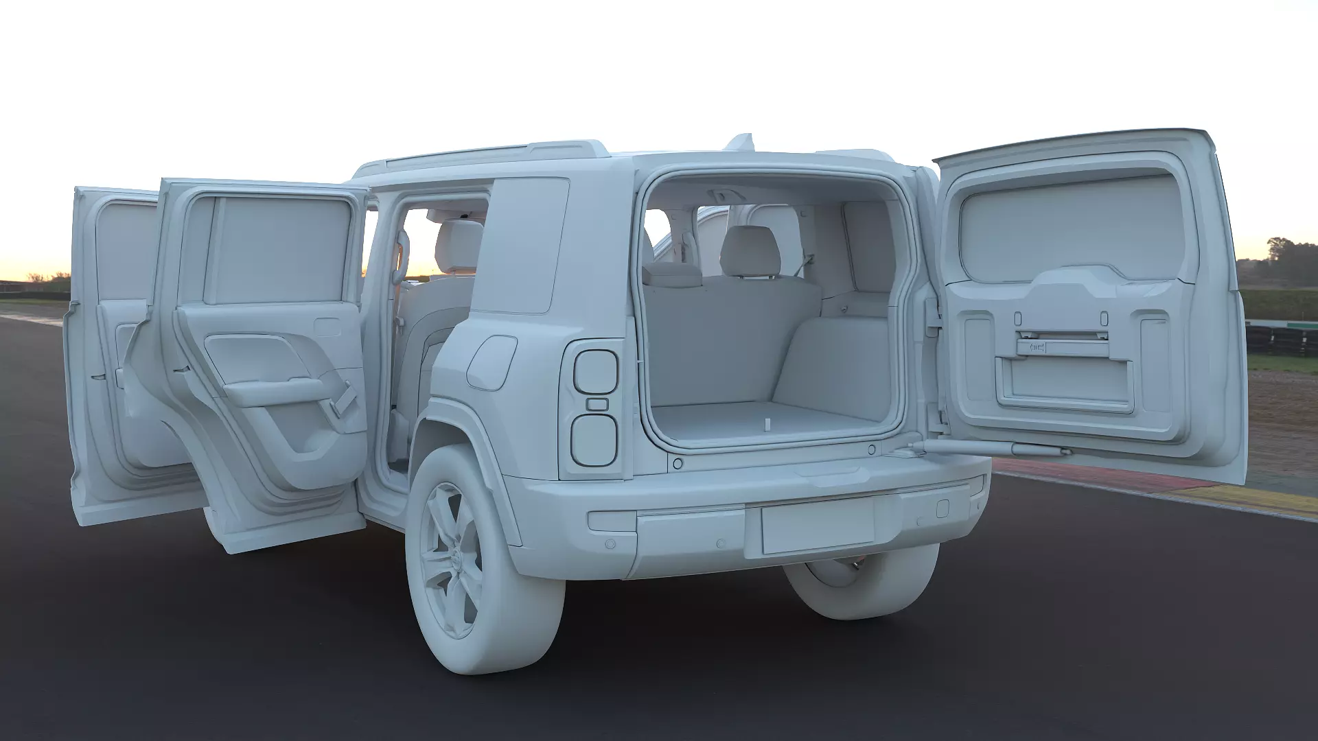 2023 Haval Raptor with lowpoly interior Low-poly 3D model_18