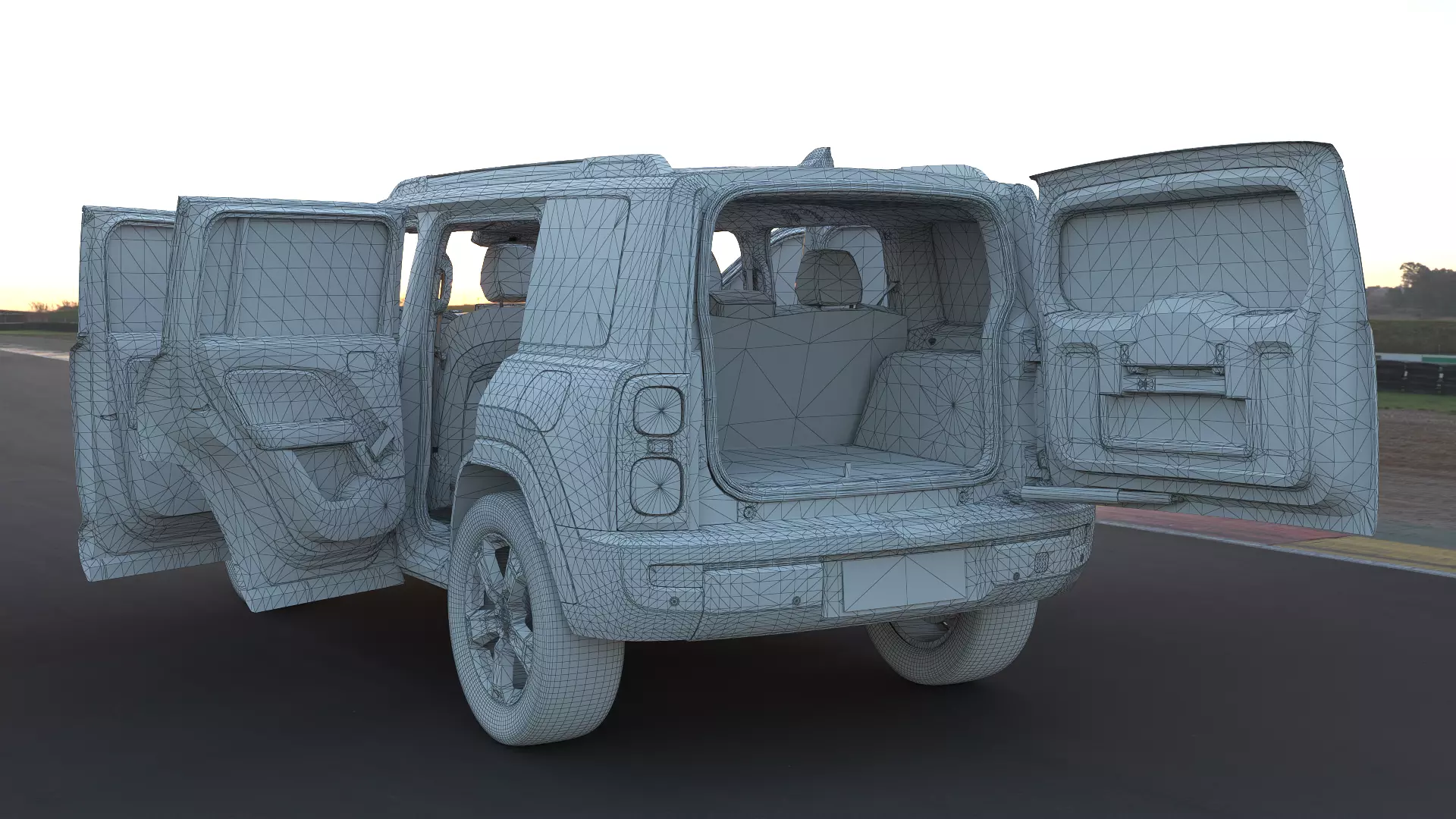 2023 Haval Raptor with lowpoly interior Low-poly 3D model_19